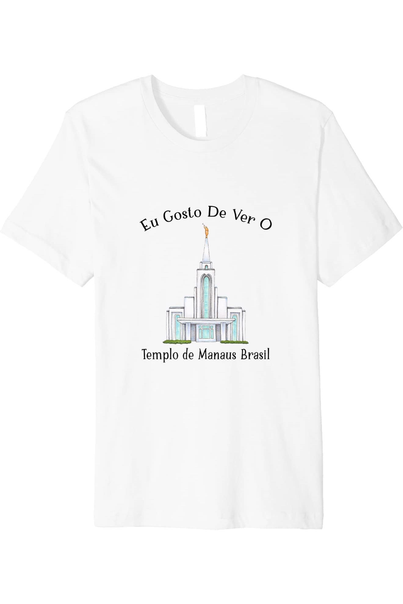 Templo de Manaus Brasil T-Shirt - Premium - Happy Style (Portuguese) US