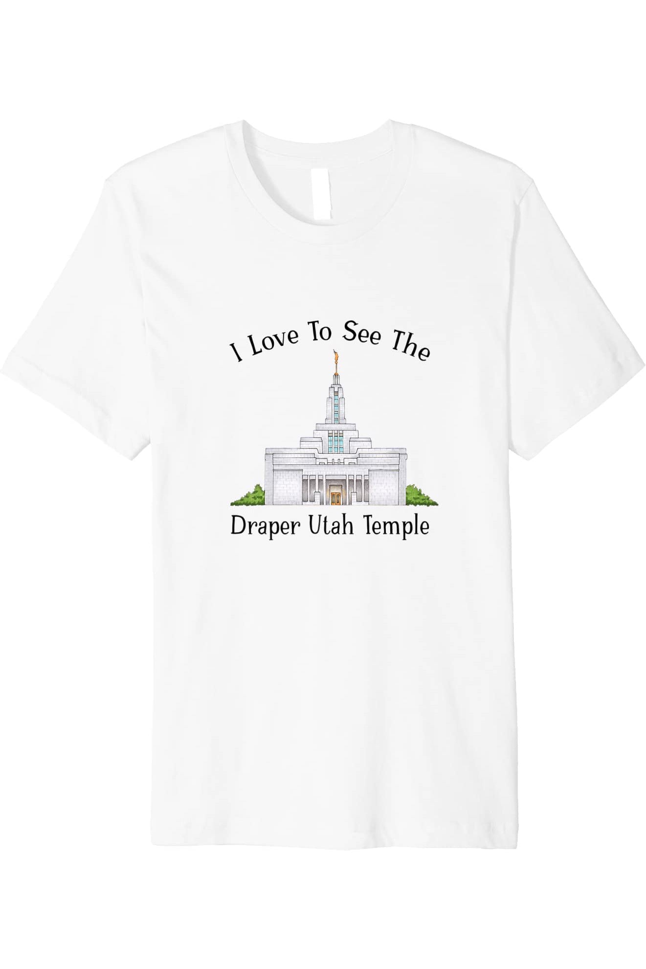 Draper Utah Temple T-Shirt - Premium - Happy Style (English) US