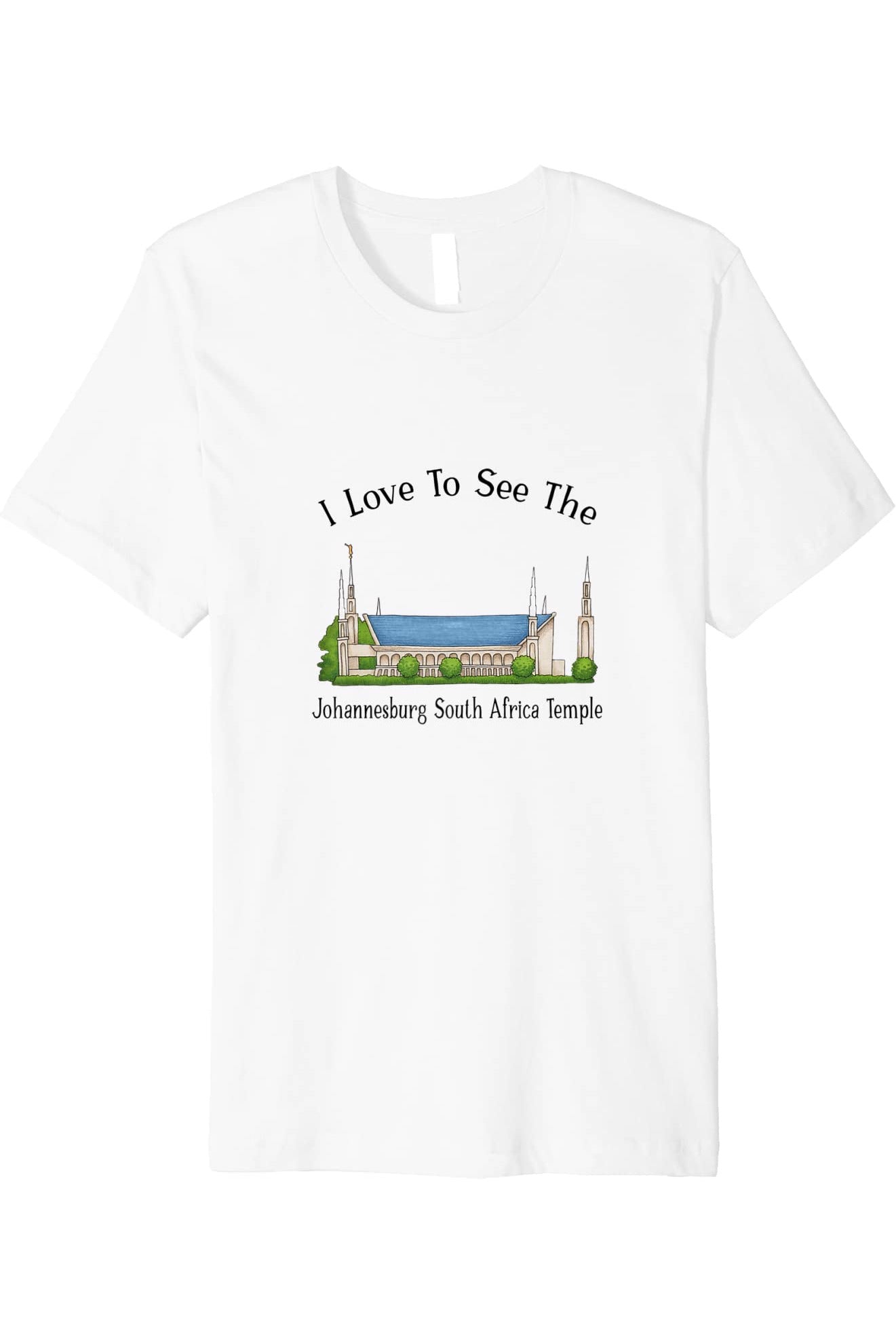 Johannesburg South Africa Temple T-Shirt - Premium - Happy Style (English) US