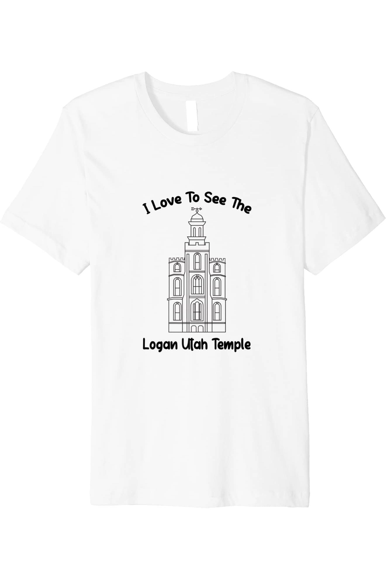 Logan Utah Temple T-Shirt - Premium - Primary Style (English) US