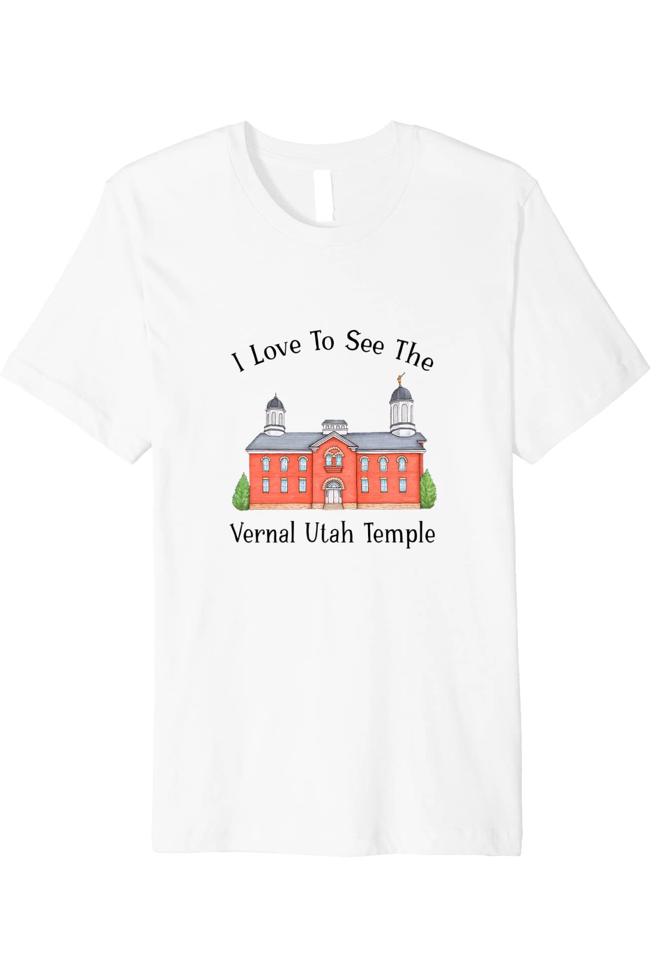 Vernal Utah Temple T-Shirt - Premium - Happy Style (English) US