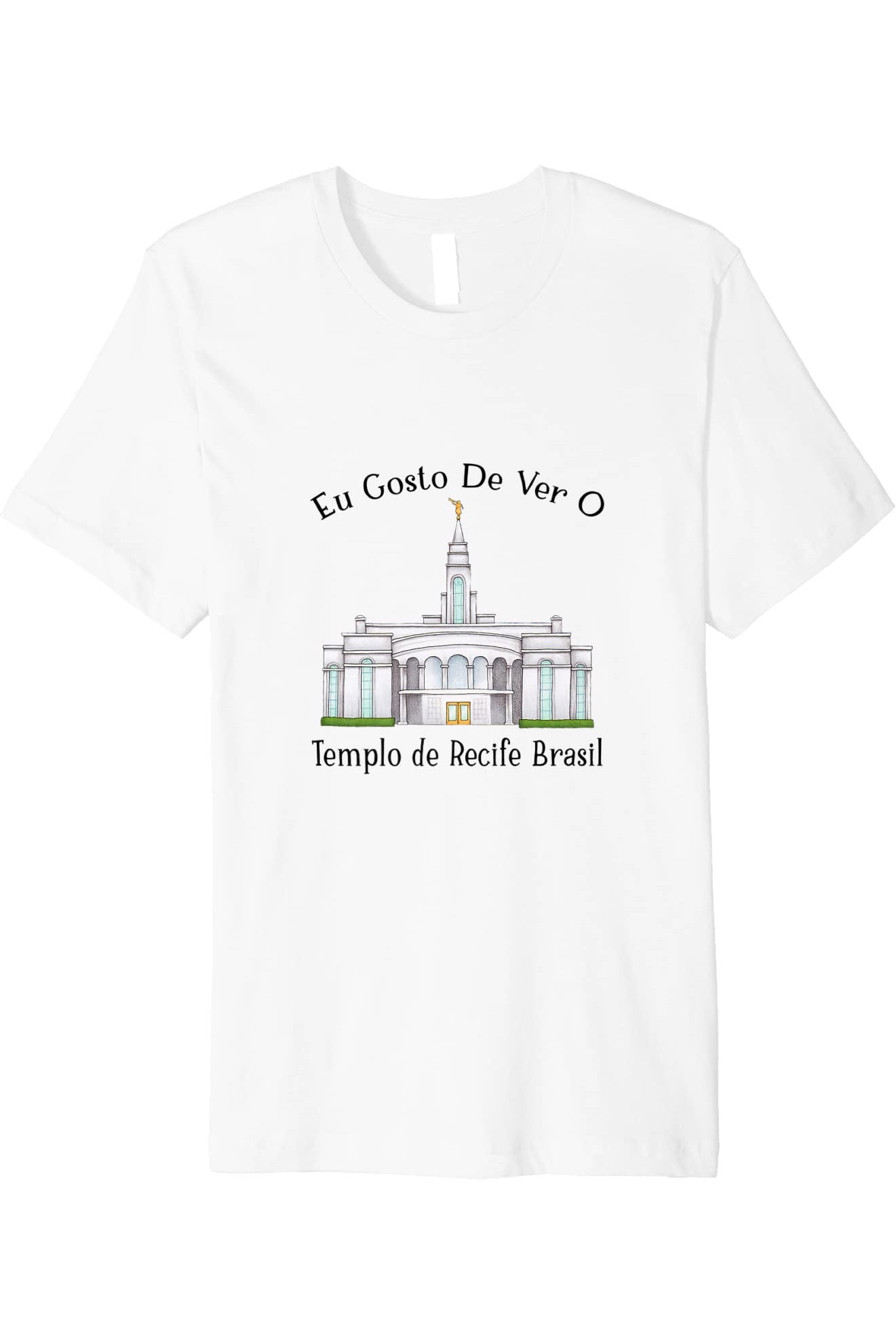 Templo de Manaus Brasil T-Shirt - Premium - Happy Style (Portuguese) US
