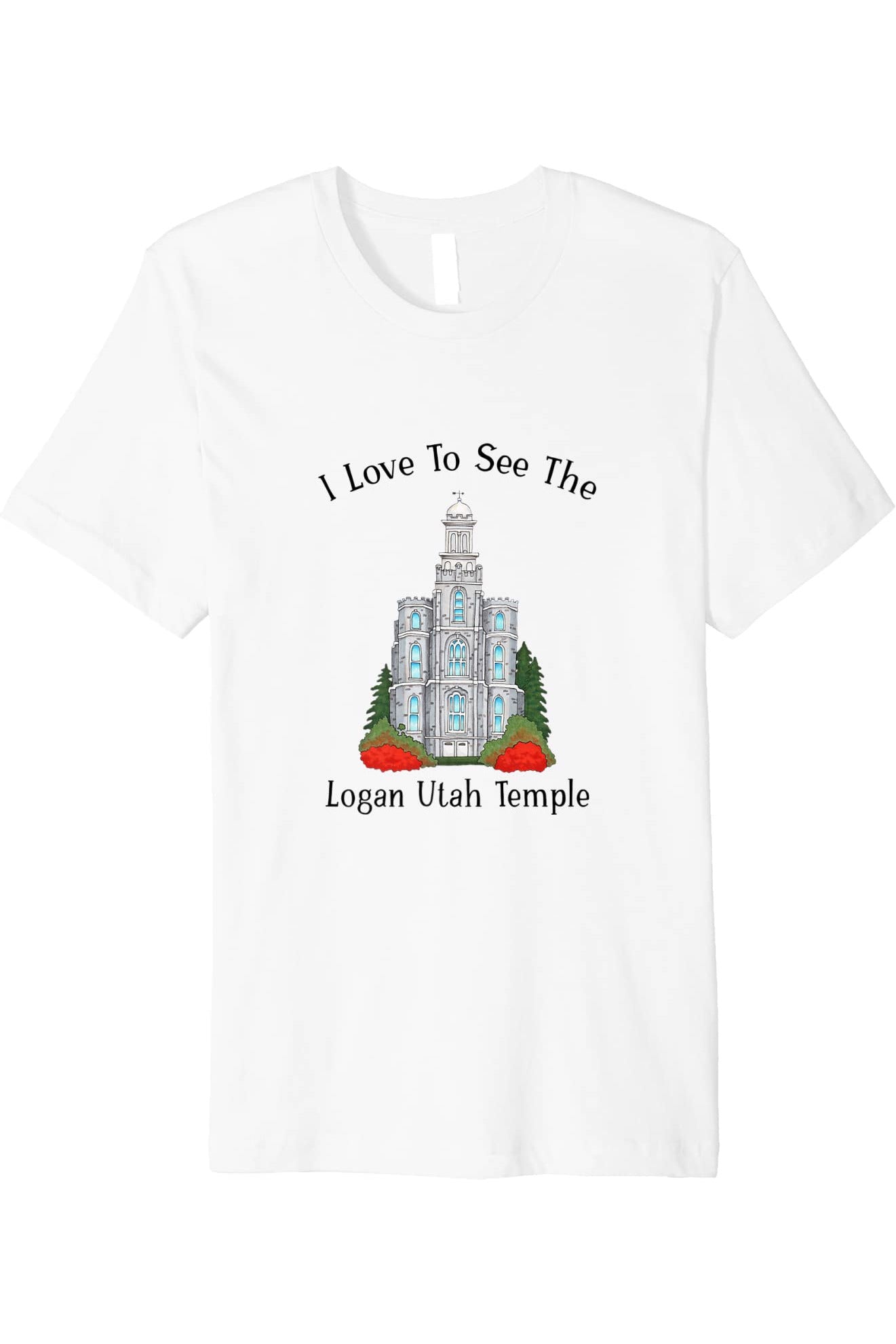 Logan Utah Temple T-Shirt - Premium - Happy Style (English) US