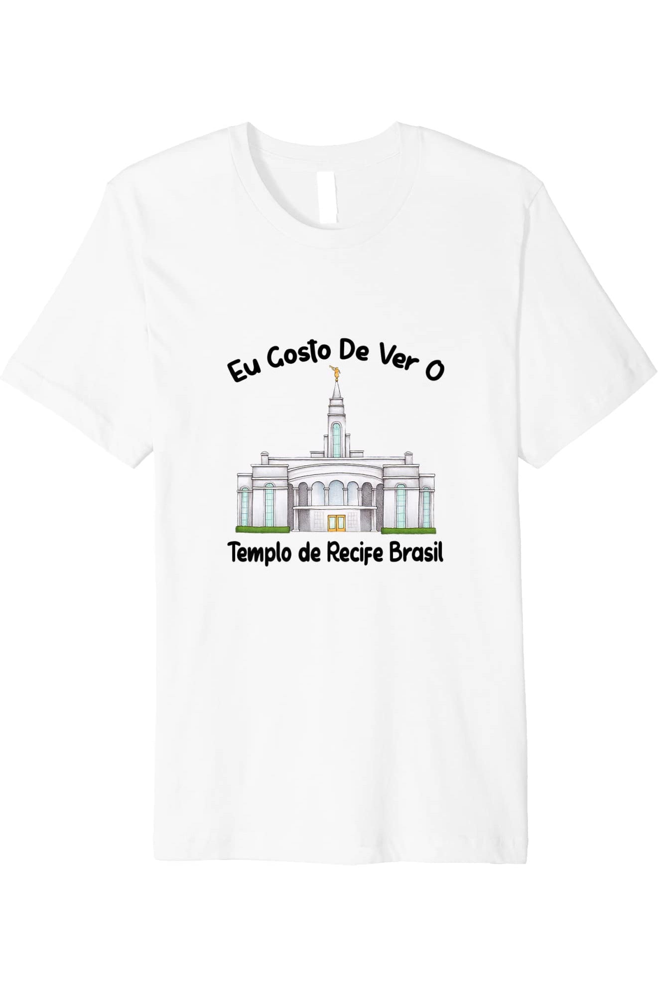 Templo de Manaus Brasil T-Shirt - Premium - Primary Style (Portuguese) US