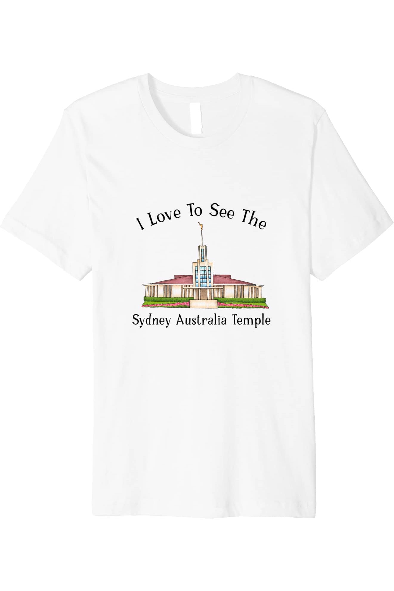 Sydney Australia Temple T-Shirt - Premium - Happy Style (English) US