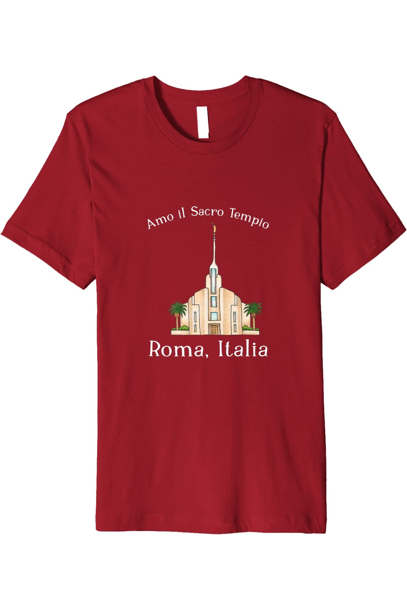 Rome Italy Temple T-Shirt - Premium - Happy Style (Italian) US