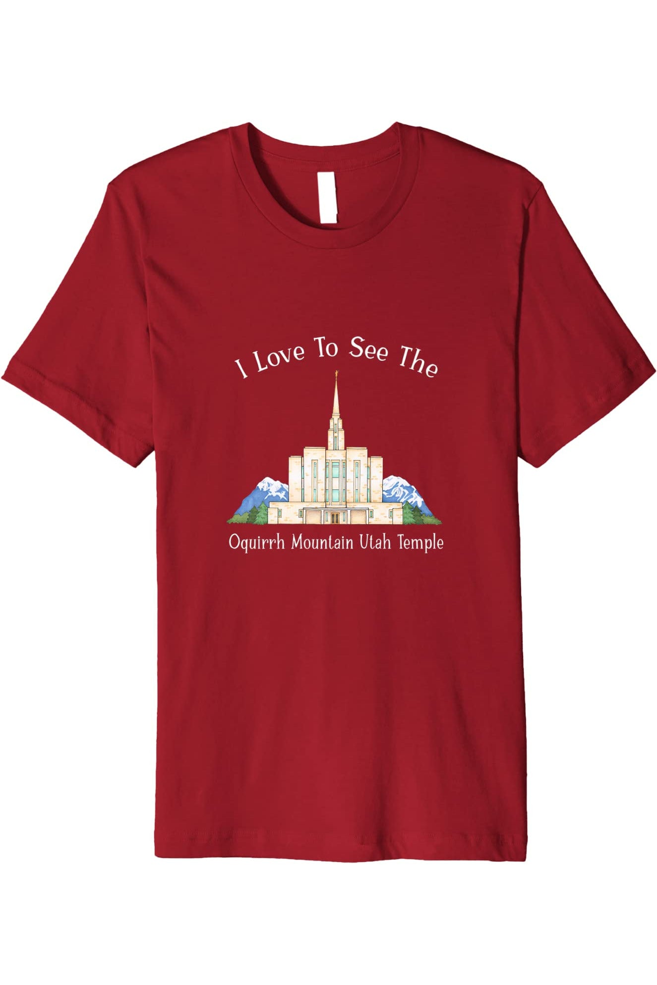 Oquirrh Mountain Utah Temple T-Shirt - Premium - Happy Style (English) US
