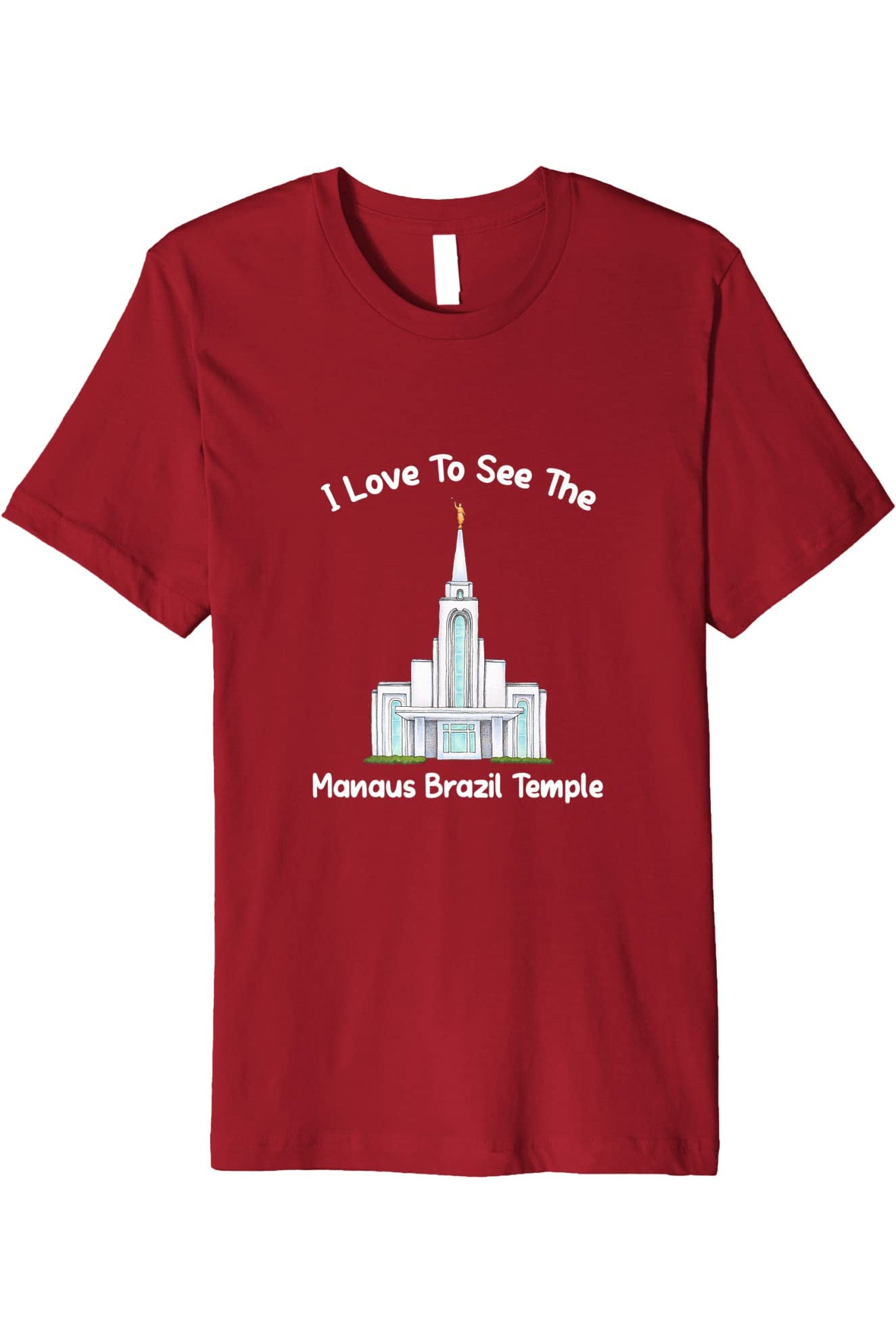 Manaus Brazil Temple T-Shirt - Premium - Primary Style (English) US