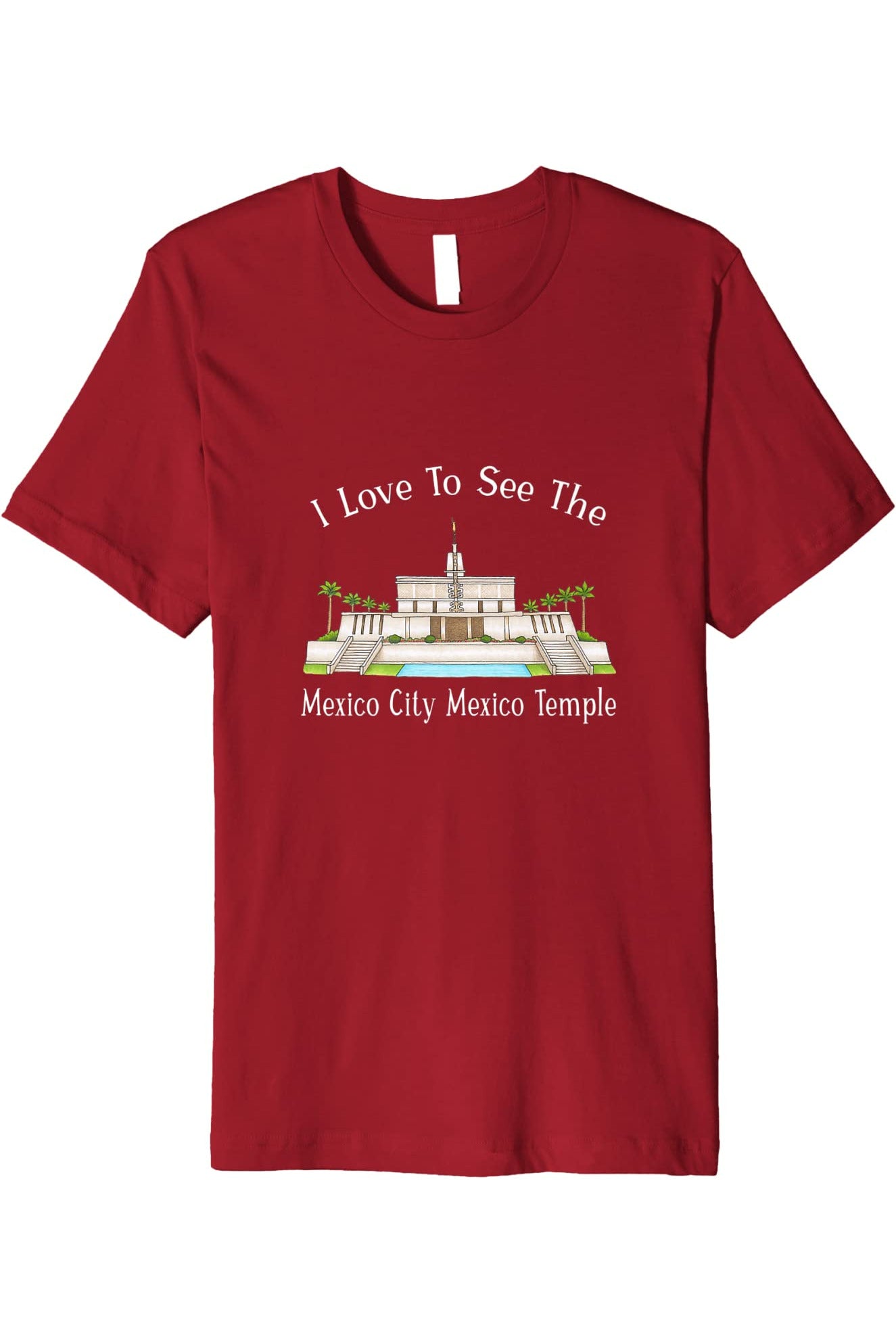 Mexico City Mexico Temple T-Shirt - Premium - Happy Style (English) US