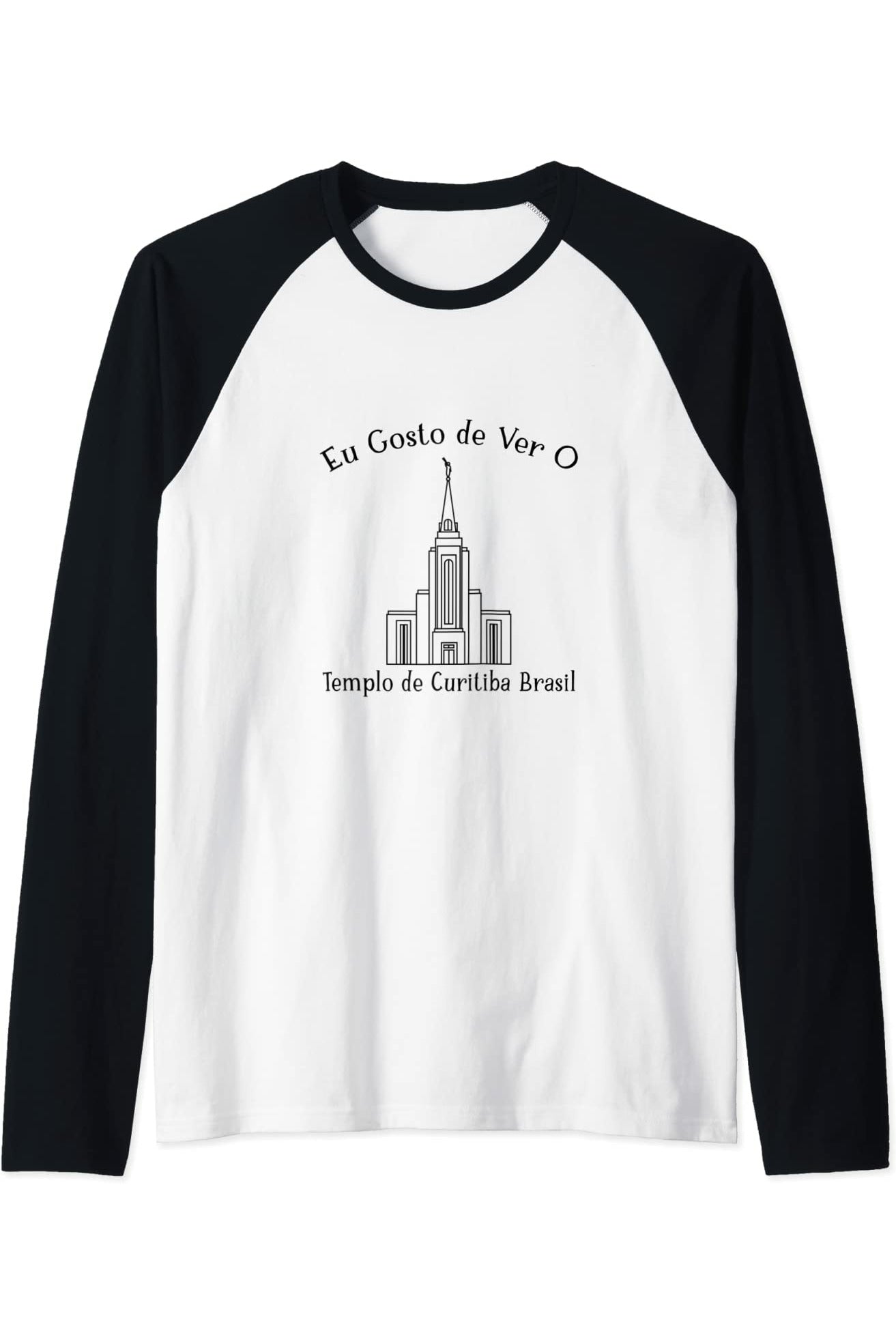 Curitiba Brazil Temple Raglan - Happy Style (Portuguese) US