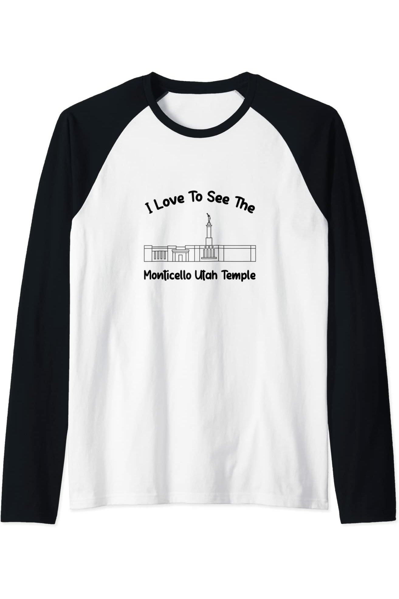 Monticello Utah Temple Raglan - Primary Style (English) US