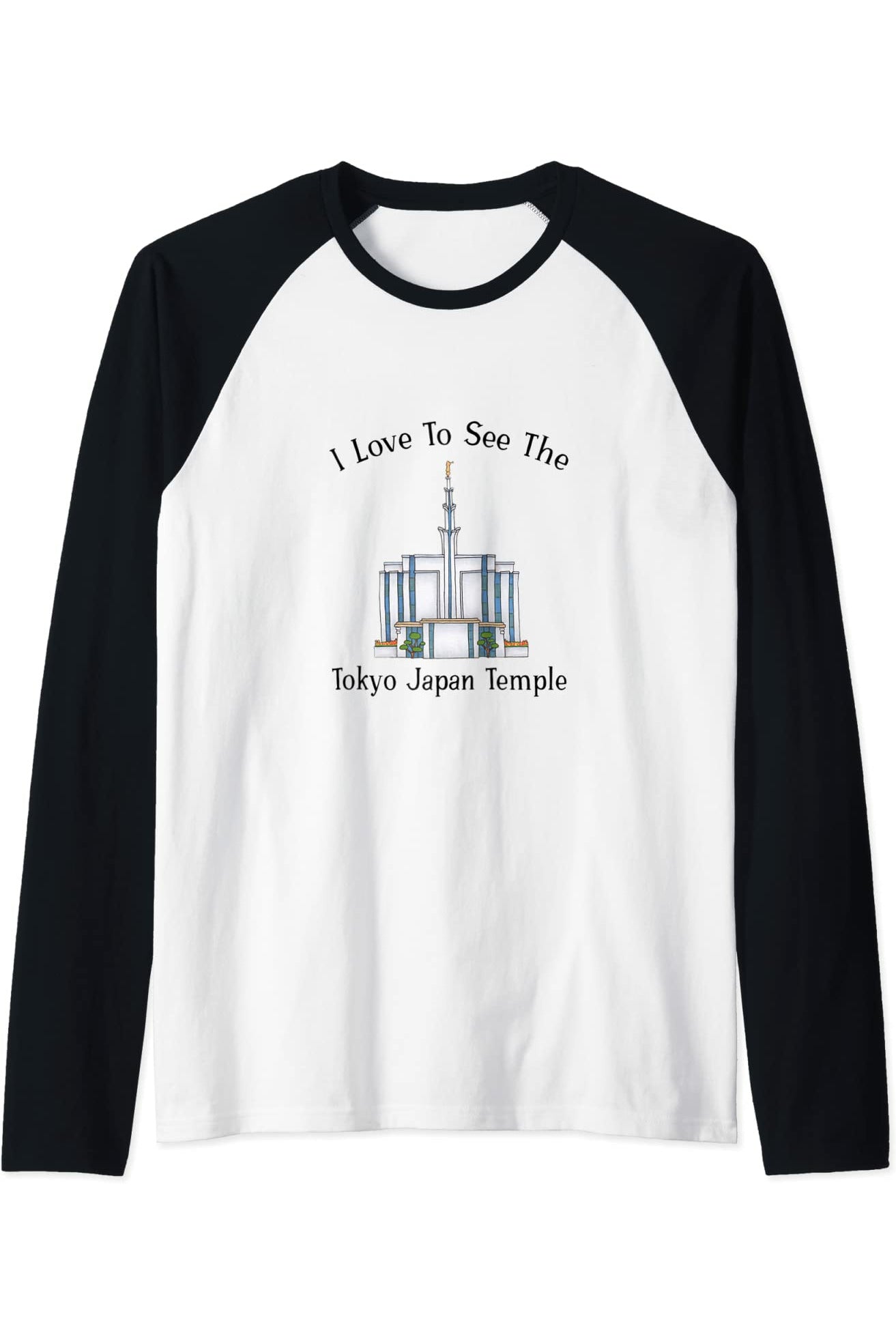 Tokyo Japan Temple Raglan - Happy Style (English) US