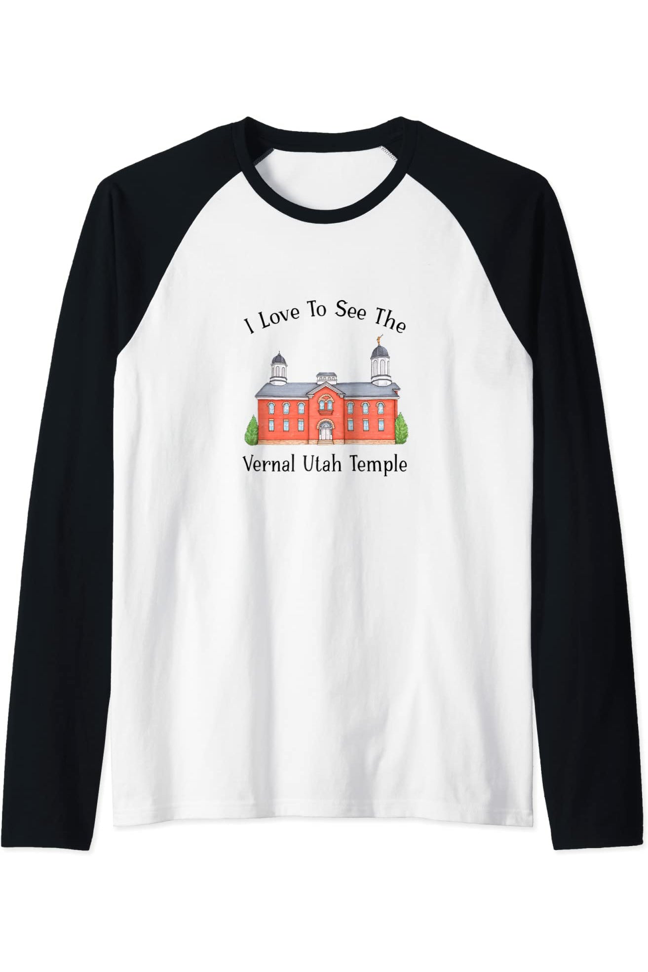 Vernal Utah Temple Raglan - Happy Style (English) US
