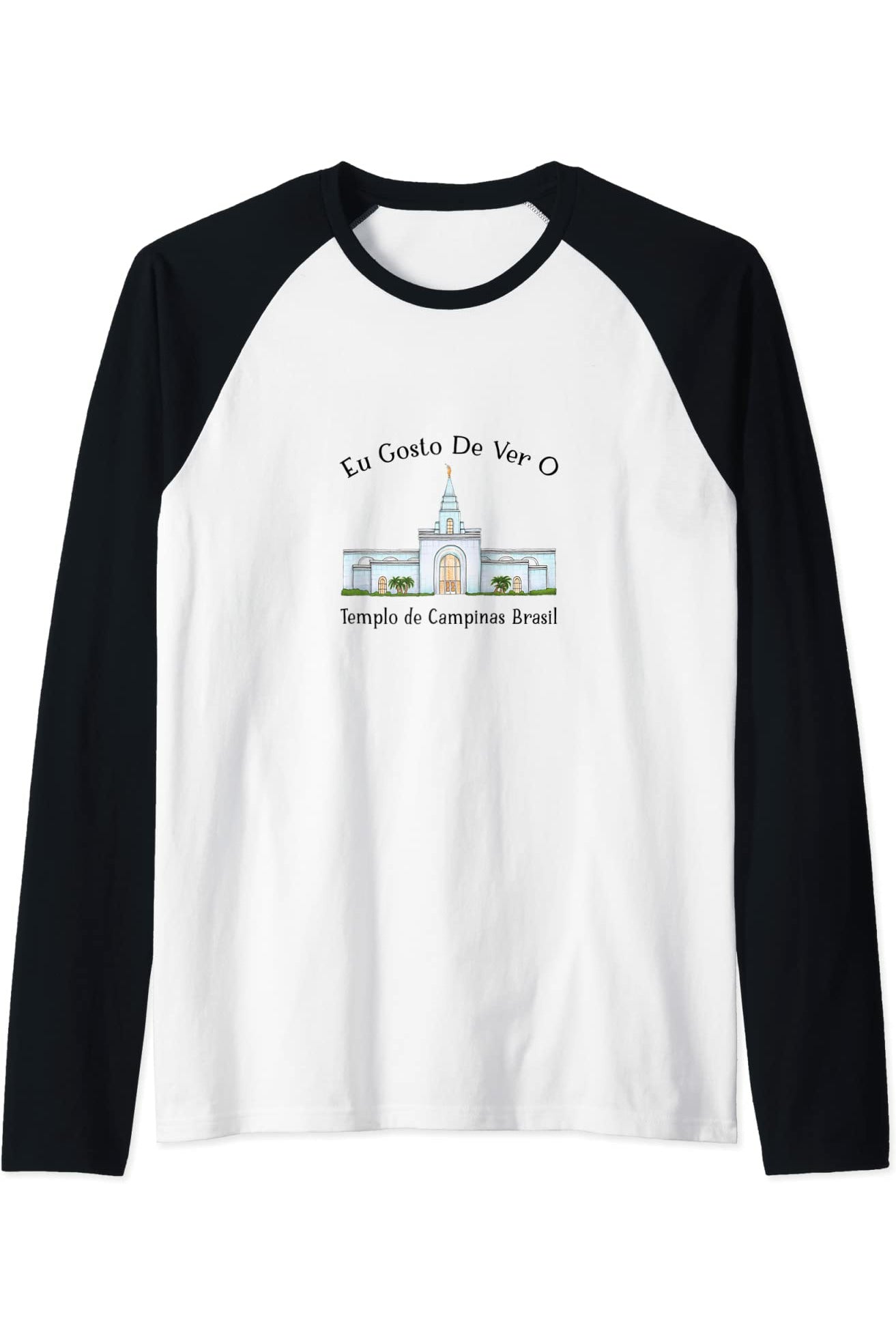 Templo de Manaus Brasil Raglan - Happy Style (Portuguese) US
