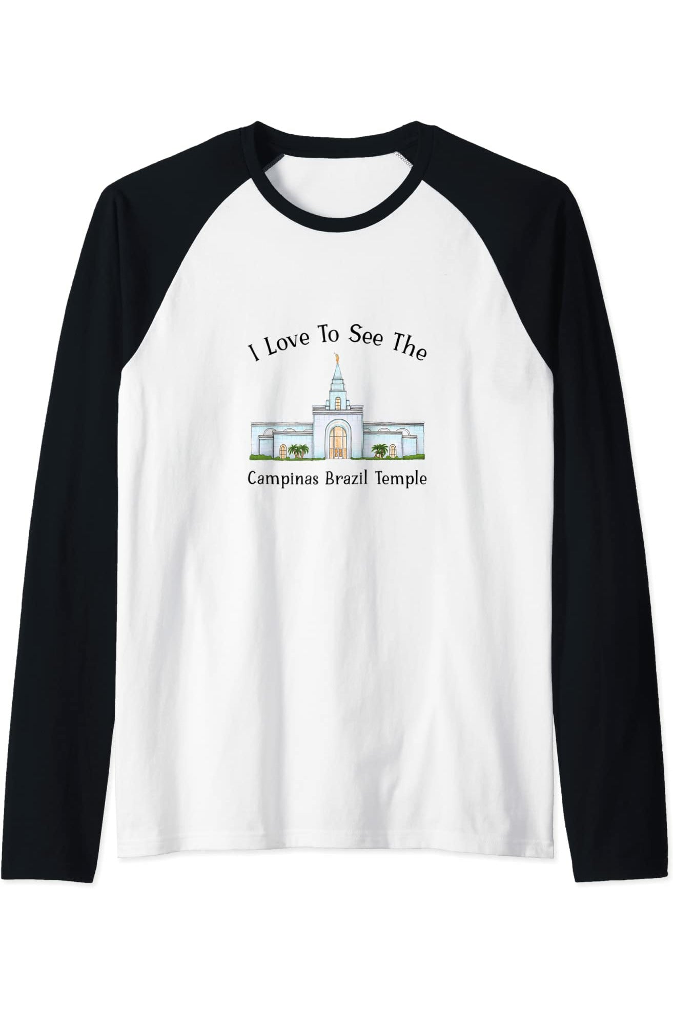 Campinas Brazil Temple Raglan - Happy Style (English) US