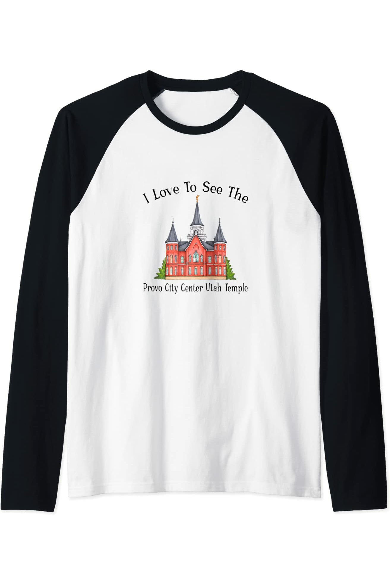 Provo City Center Utah Temple Raglan - Happy Style (English) US