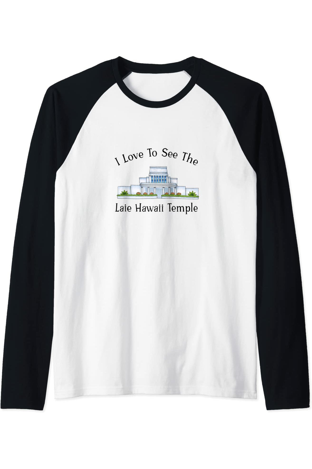 Laie Hawaii Temple Raglan - Happy Style (English) US