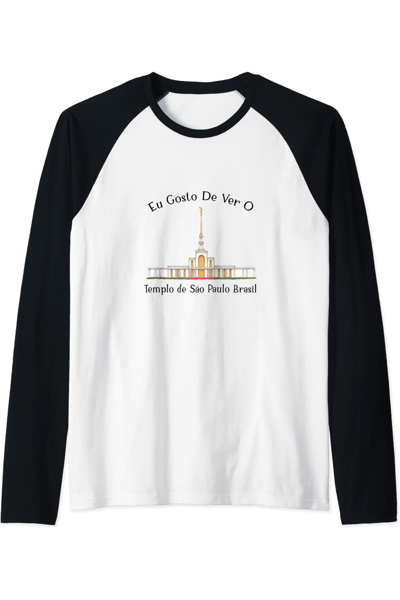 Templo de Manaus Brasil Raglan - Happy Style (Portuguese) US