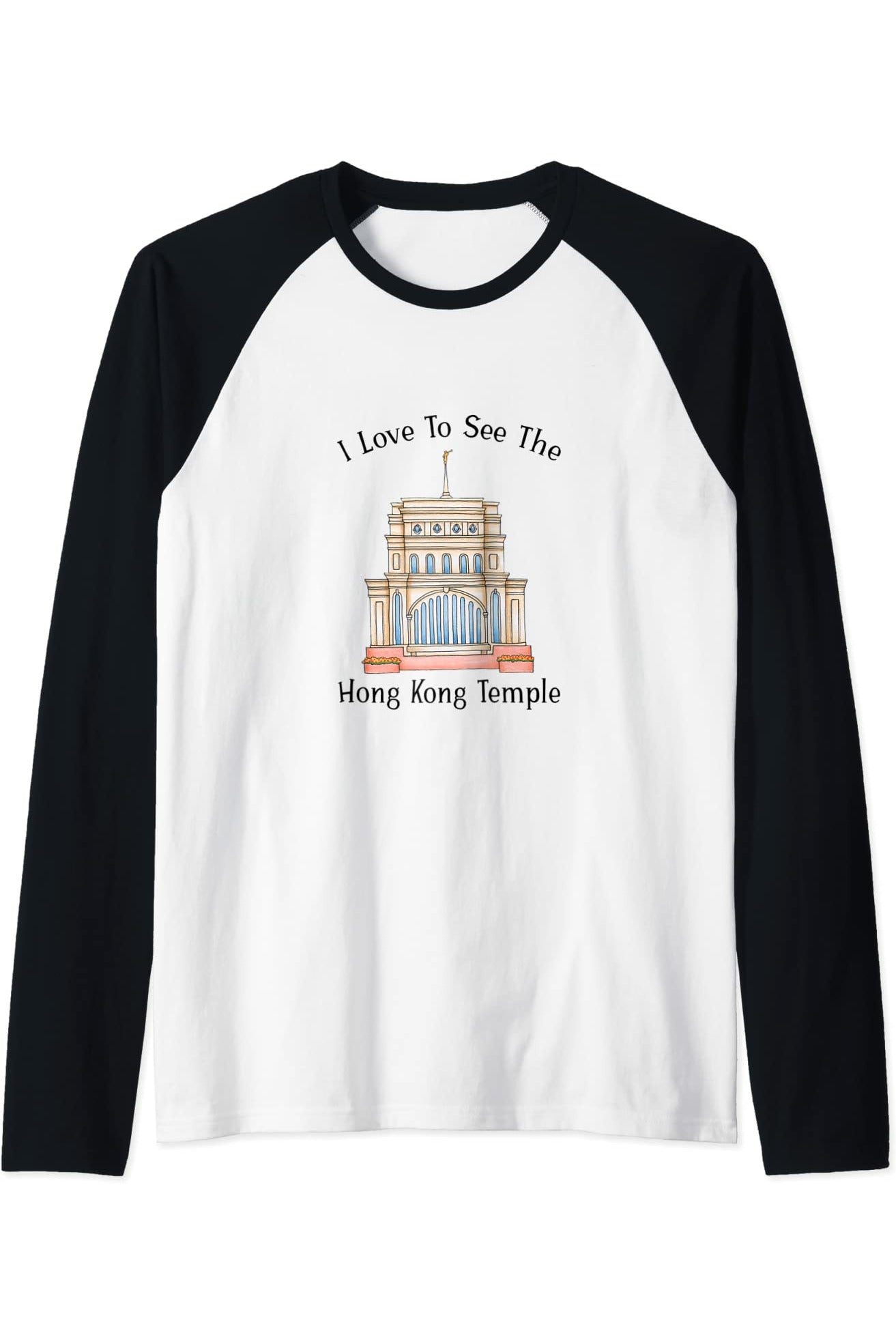 Hong Kong China Temple Raglan - Happy Style (English) US