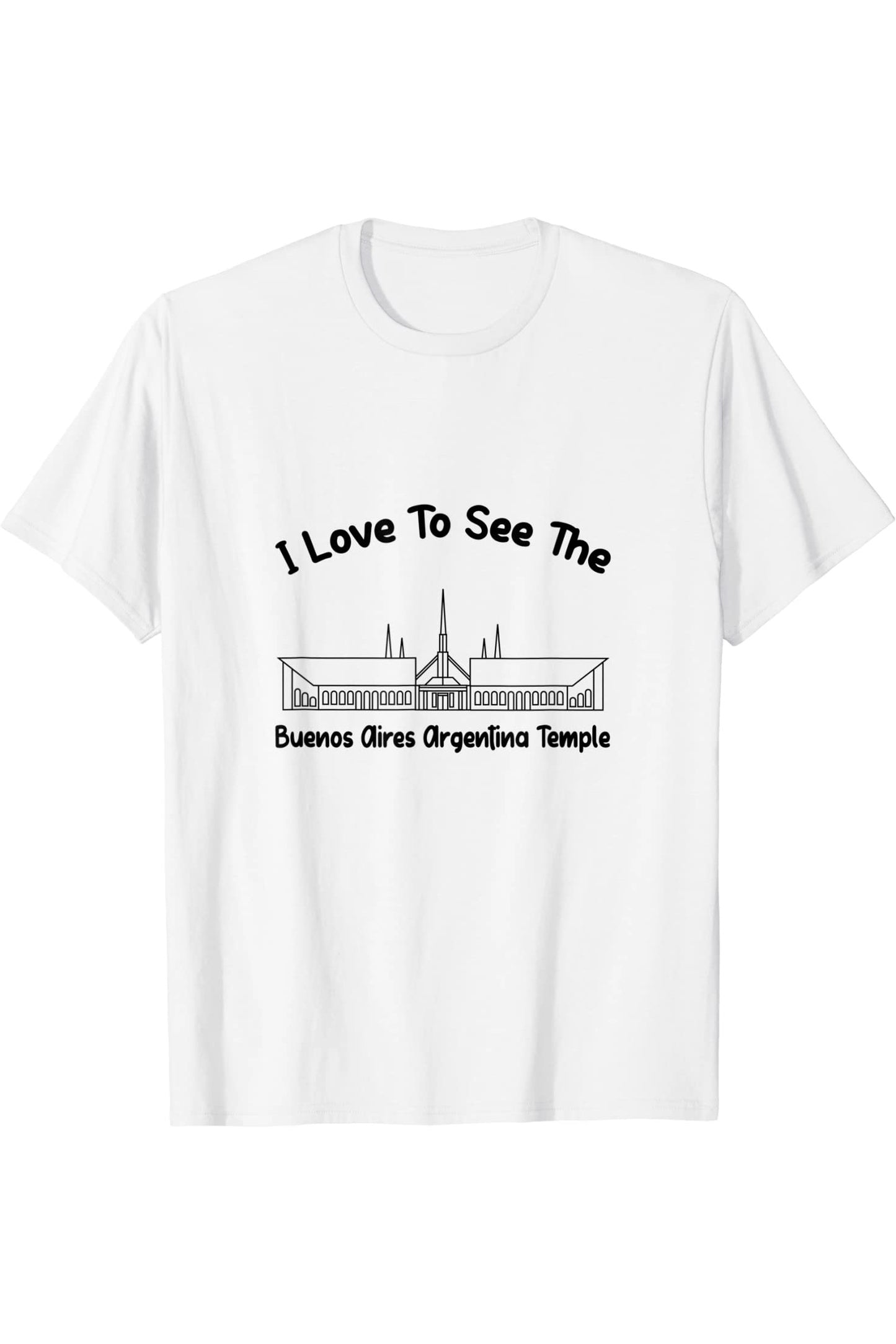 Buenos Aires Argentina Temple T-Shirt - Primary Style (English) US