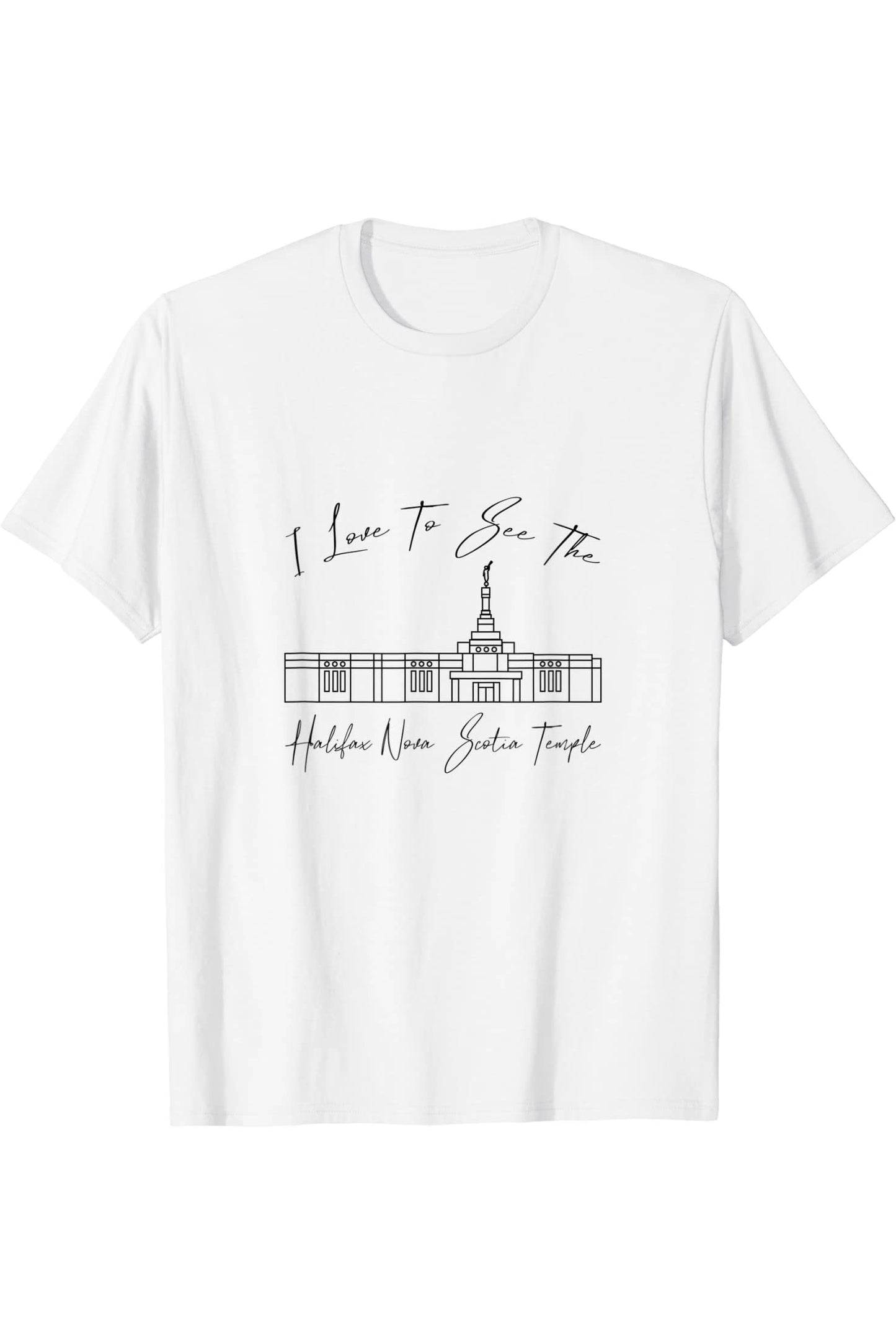 Halifax Nova Scotia Temple T-Shirt - Calligraphy Style (English) US
