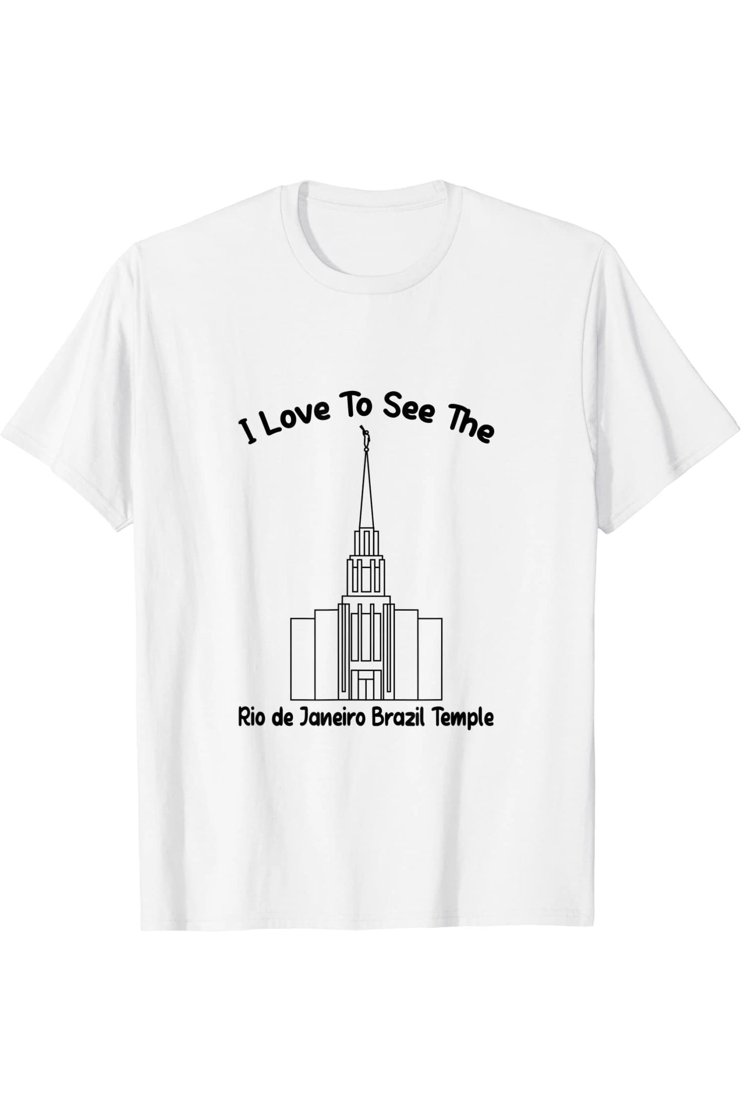 Rio de Janeiro Brazil Temple T-Shirt - Primary Style (English) US
