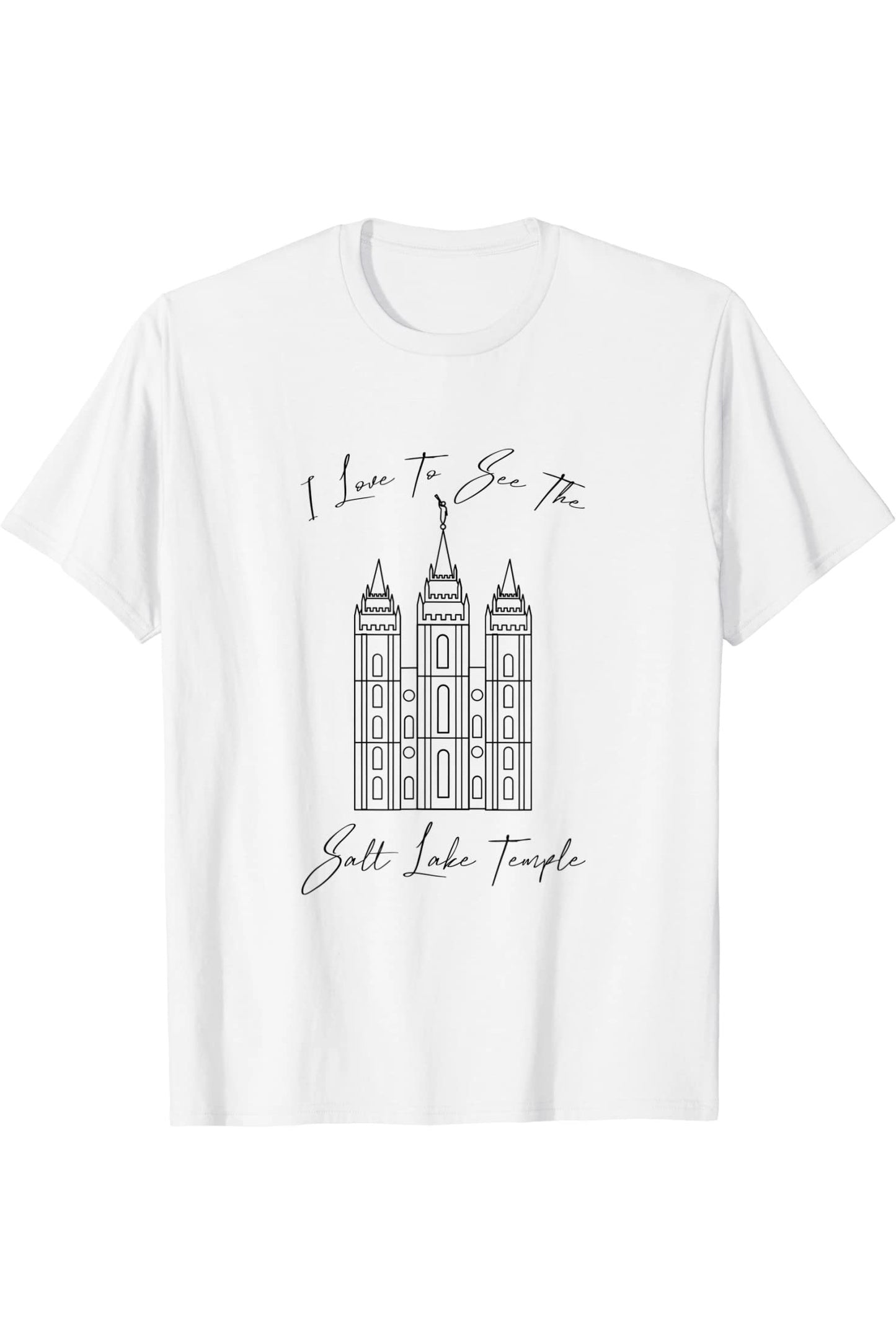 Salt Lake Temple T-Shirt - Calligraphy Style (English) US