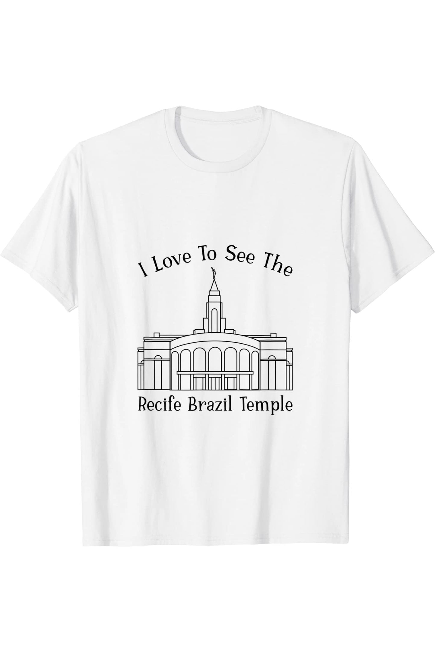 Recife Brazil Temple T-Shirt - Happy Style (English) US