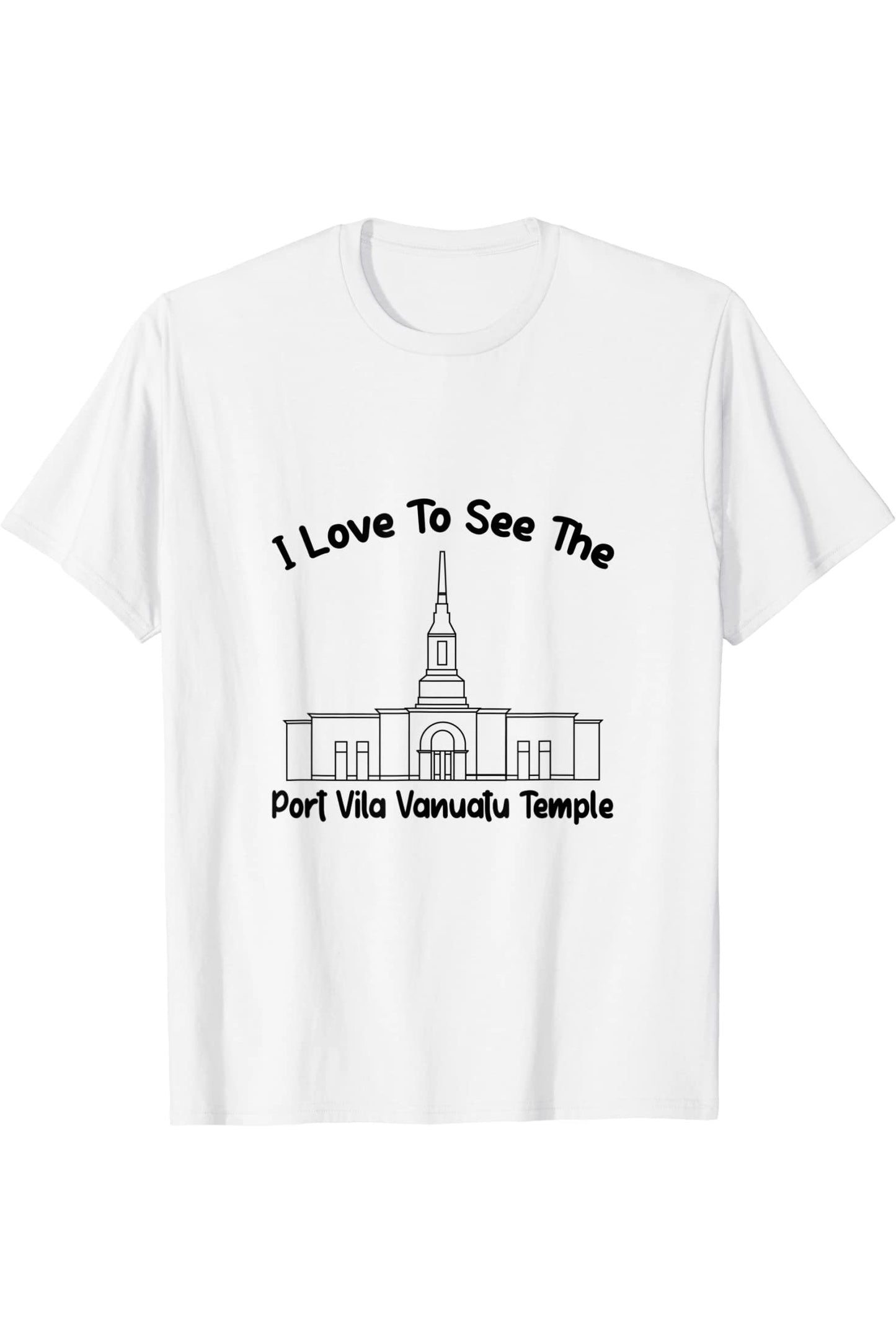 Port Vila Vanuatu Temple T-Shirt - Primary Style (English) US
