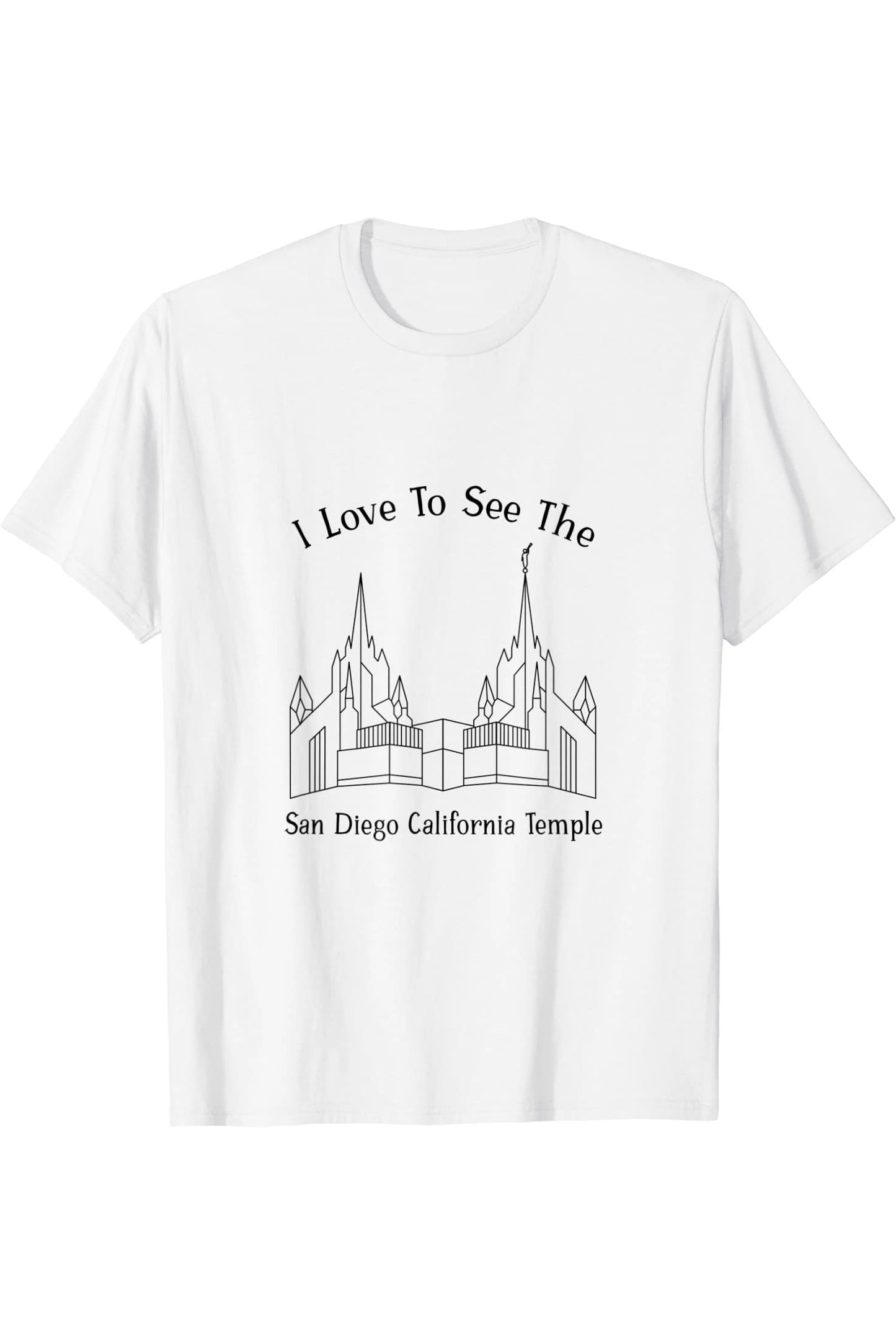 San Diego California Temple T-Shirt - Happy Style (English) US