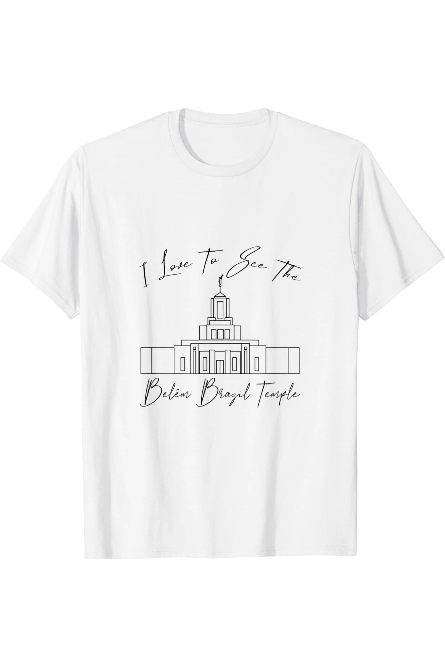 Belem Brazil Temple T-Shirt - Calligraphy Style (English) US