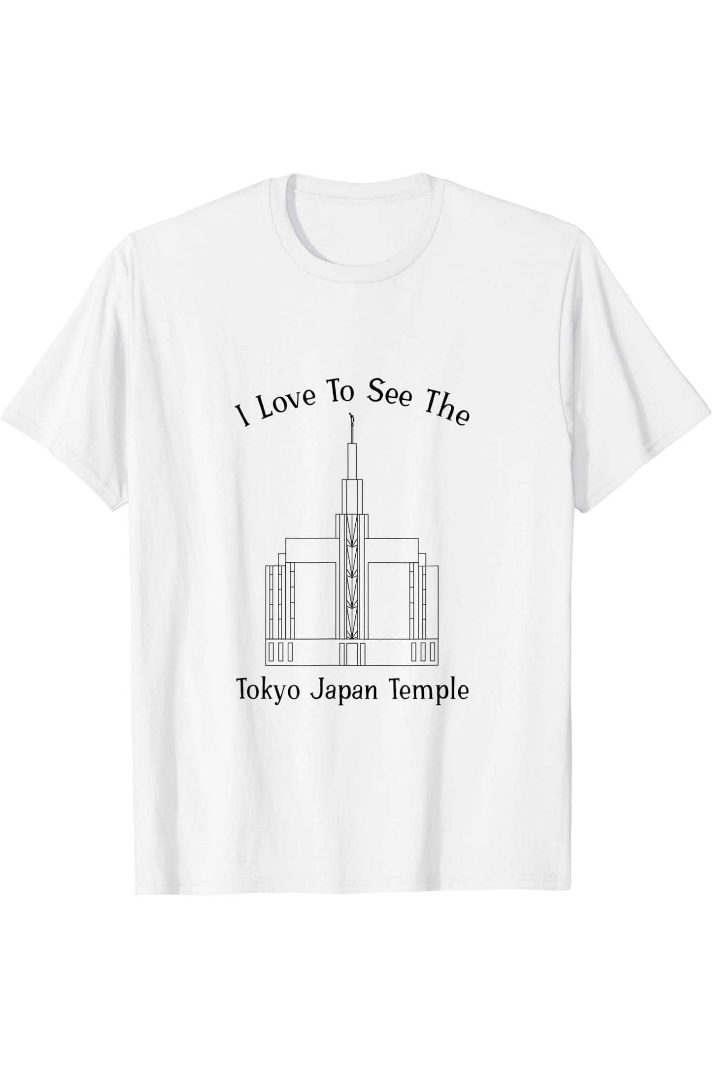Tokyo Japan Temple T-Shirt - Happy Style (English) US
