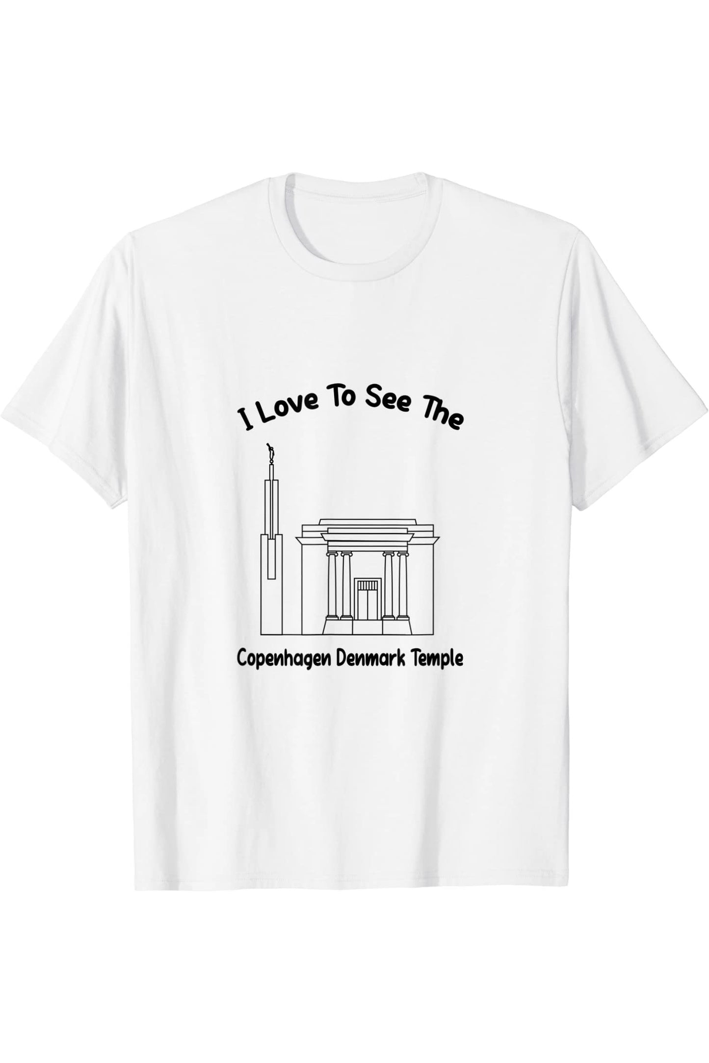 Copenaghen Danimarca Tempio, amo vedere il mio tempio, primario T-Shirt
