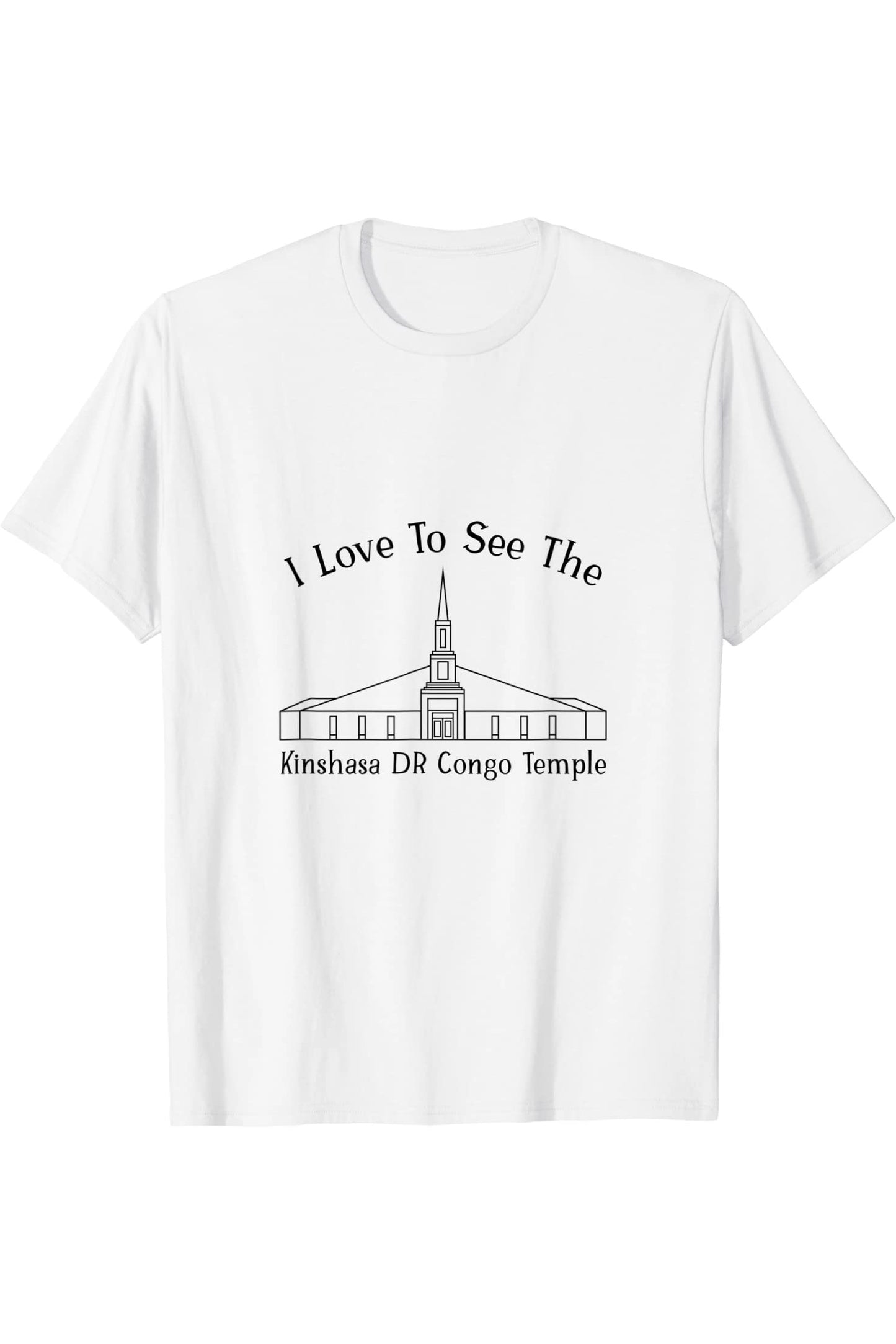 Kinshasa DR Congo Temple T-Shirt - Happy Style (English) US