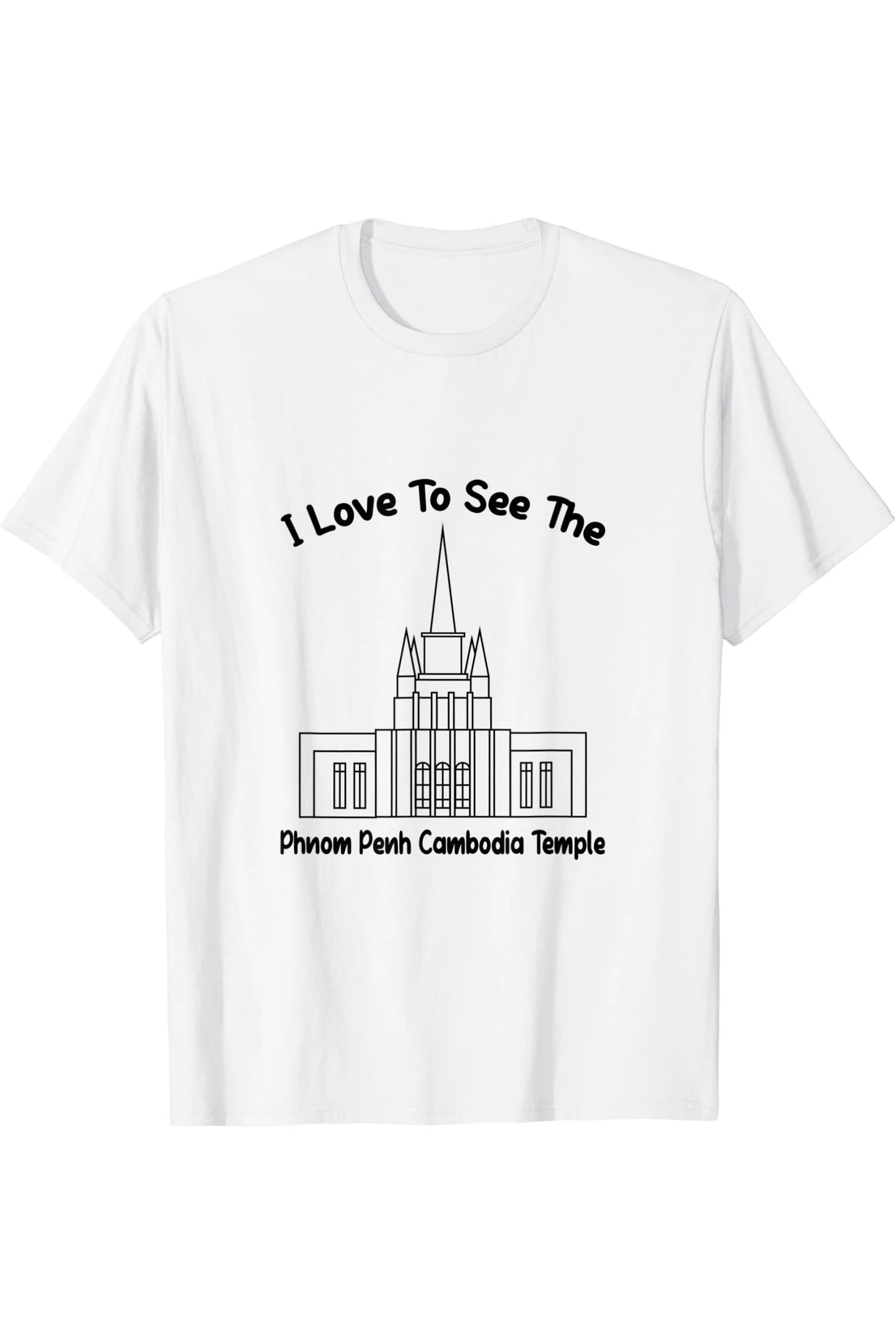 Phnom Penh Cambodia Temple T-Shirt - Primary Style (English) US