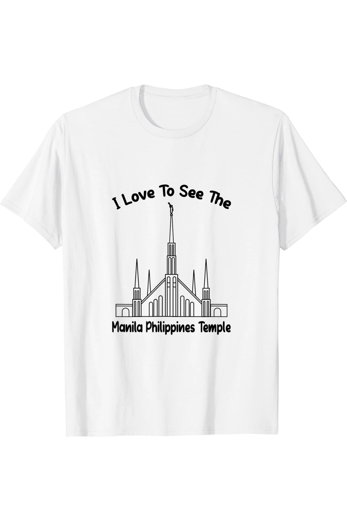 Manila Philippines Temple T-Shirt - Primary Style (English) US