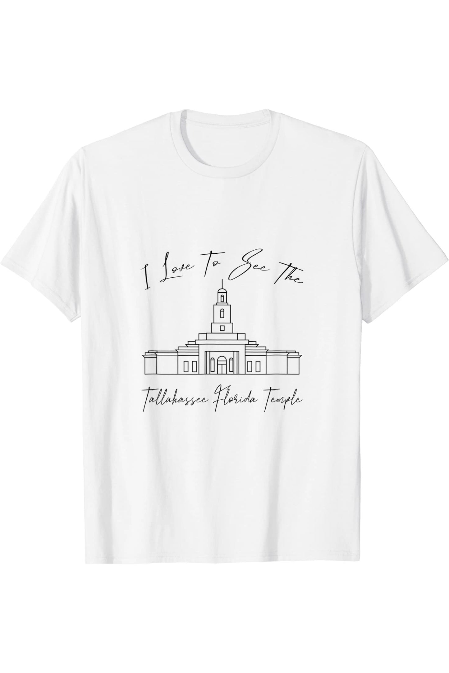 Tallahassee Florida Temple T-Shirt - Calligraphy Style (English) US