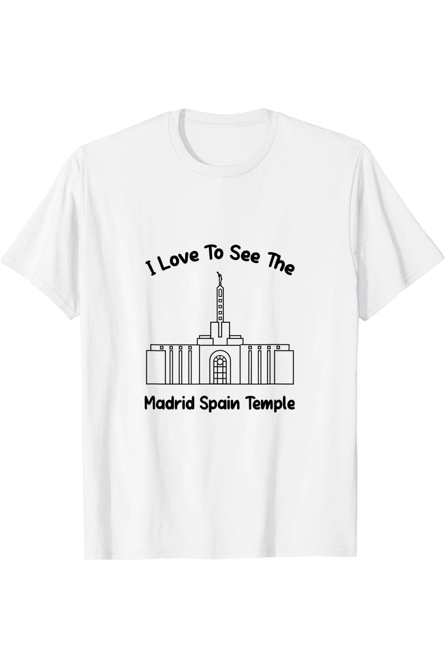 Madrid Spain Temple T-Shirt - Primary Style (English) US