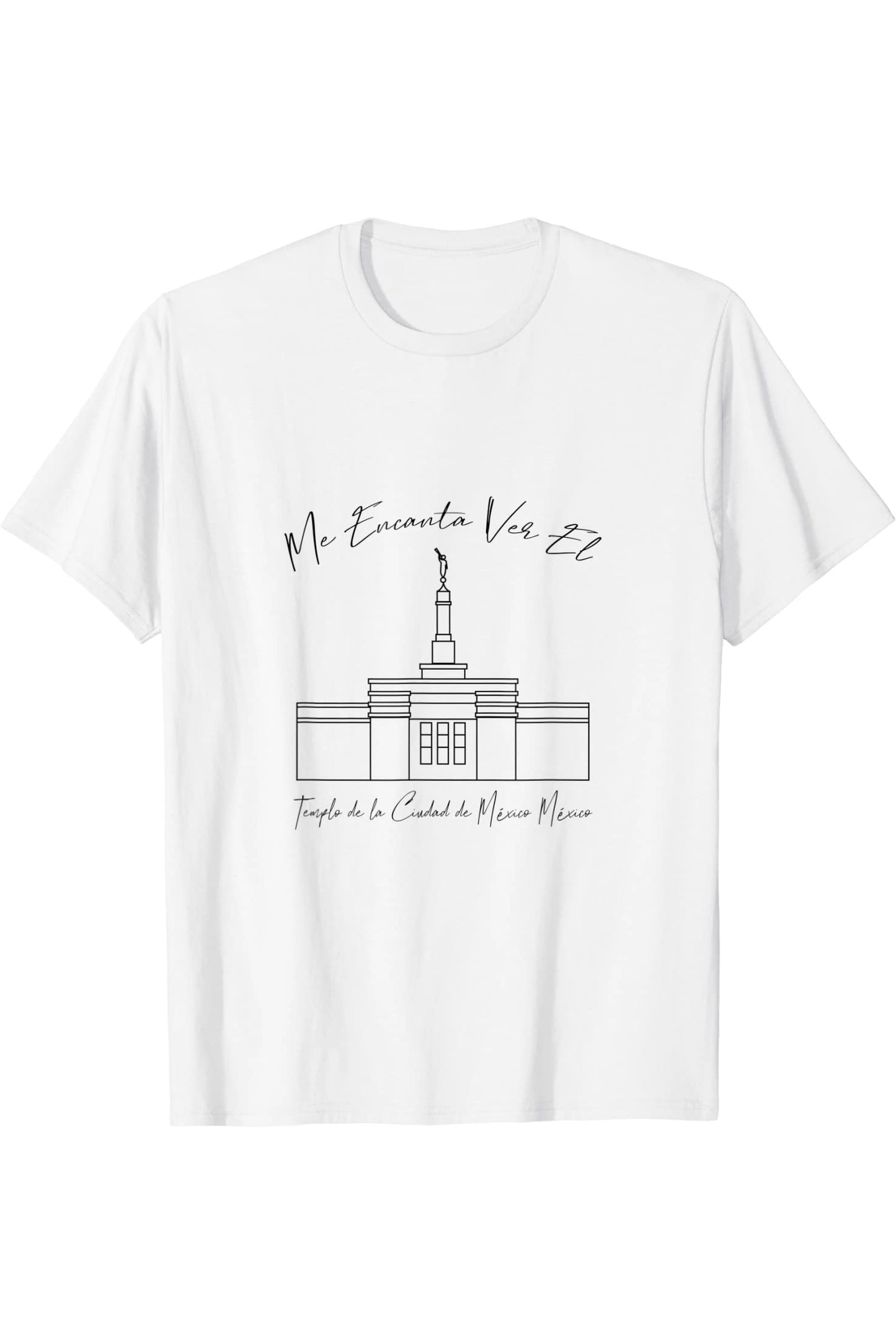 Ciudad Juarez Mexico Temple T-Shirt - Calligraphy Style (Spanish) US