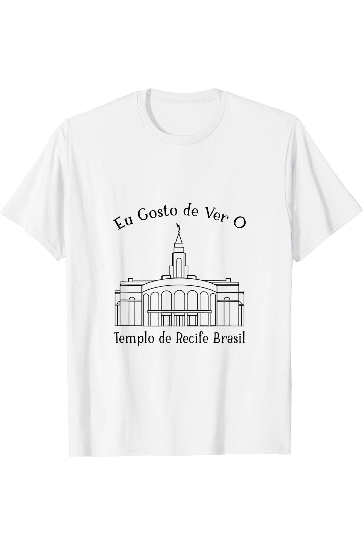 Recife Brazil Temple T-Shirt - Happy Style (Portuguese) US