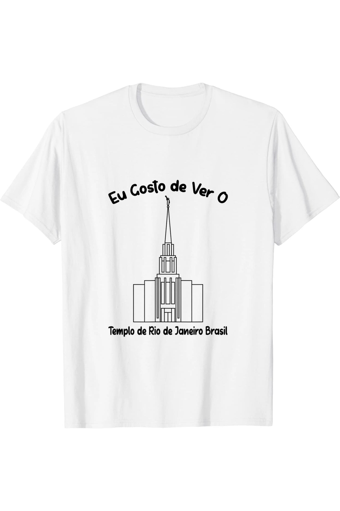 Rio de Janeiro Brazil Temple T-Shirt - Primary Style (Portuguese) US