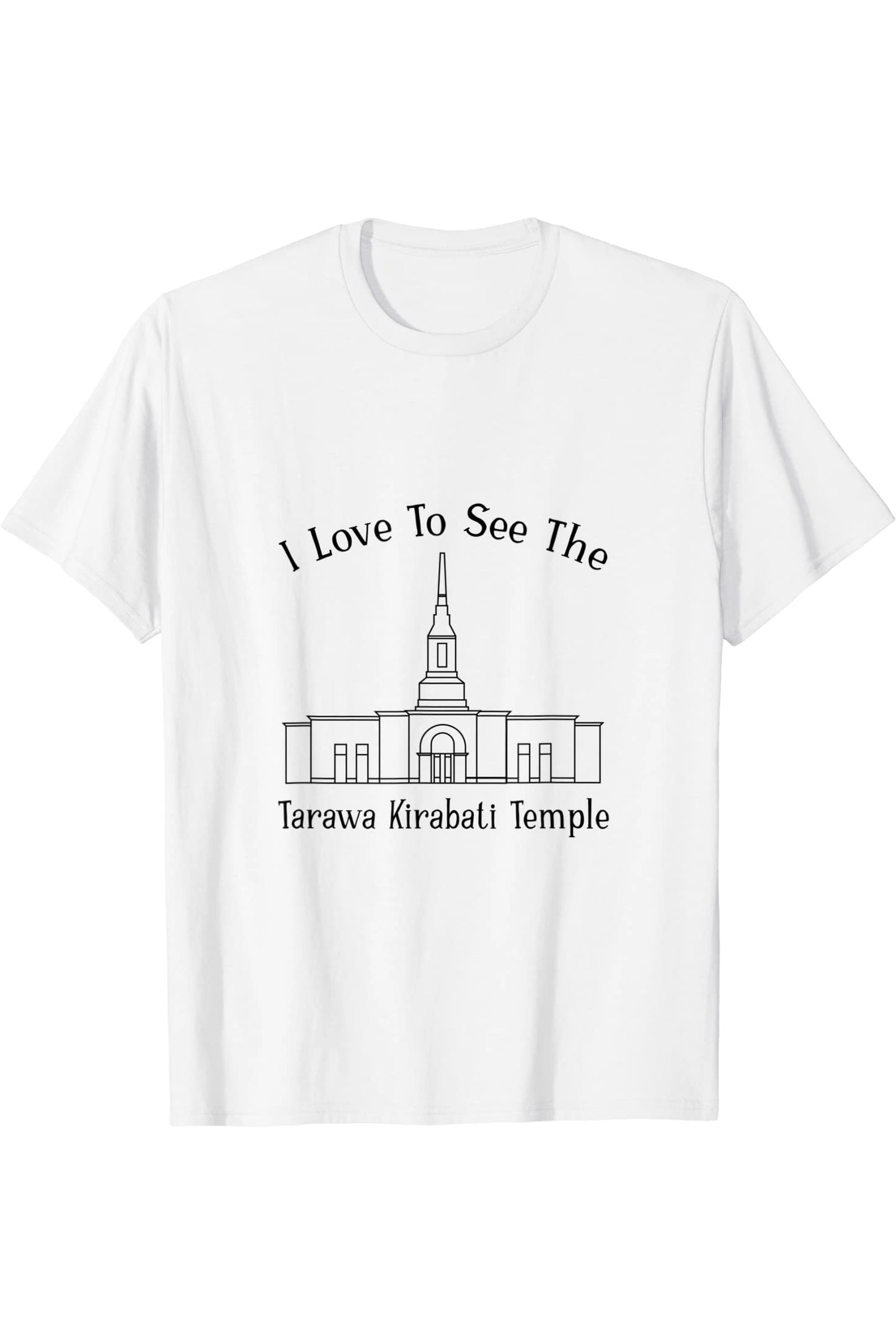 Tarawa Kiribati Temple T-Shirt - Happy Style (English) US