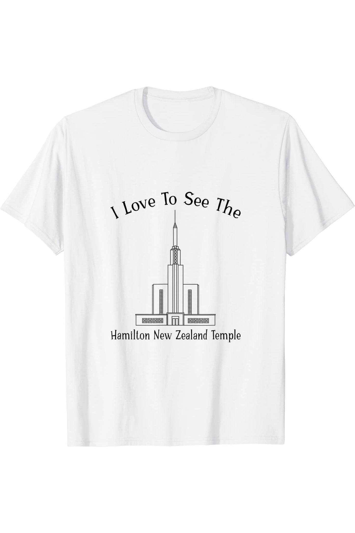 Hamilton New Zealand Temple T-Shirt - Happy Style (English) US