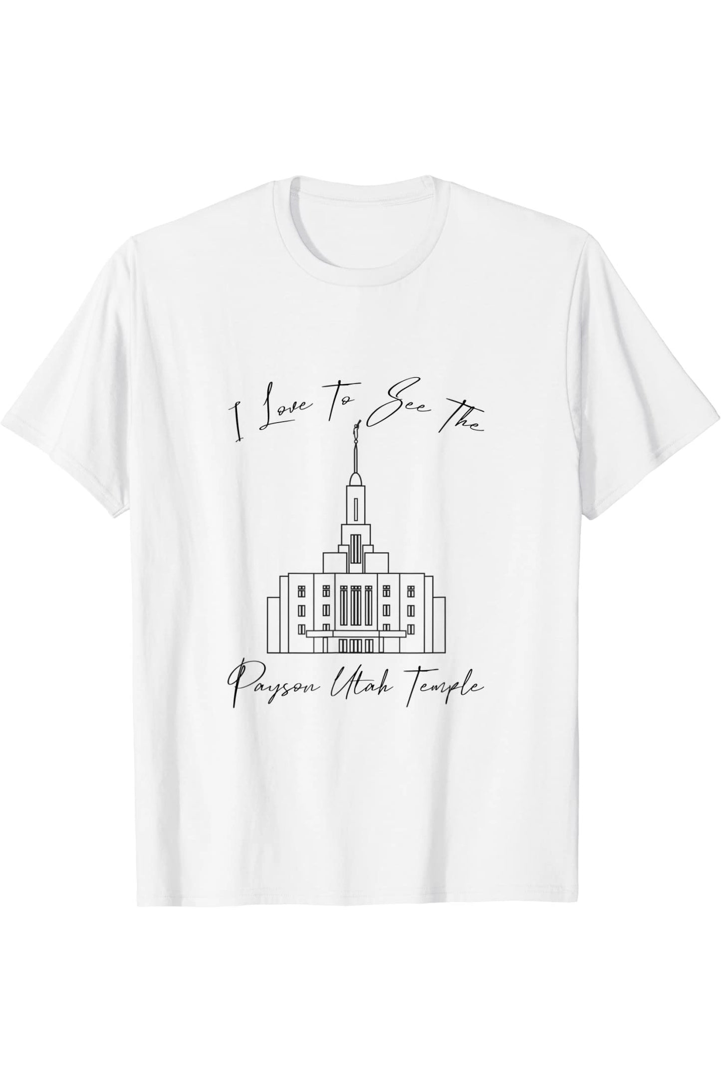 Payson Utah Temple T-Shirt - Calligraphy Style (English) US