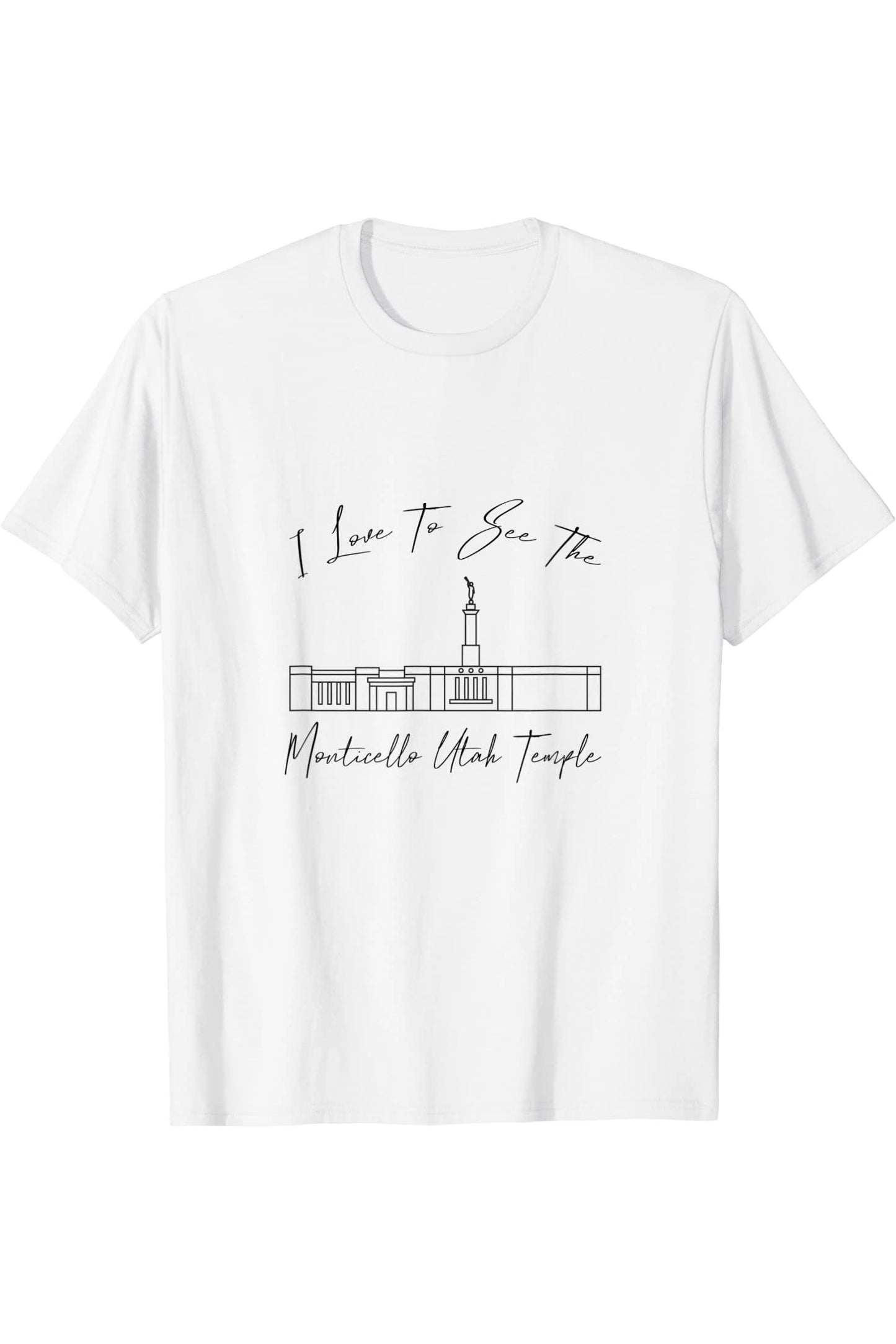 Monticello Utah Temple T-Shirt - Calligraphy Style (English) US