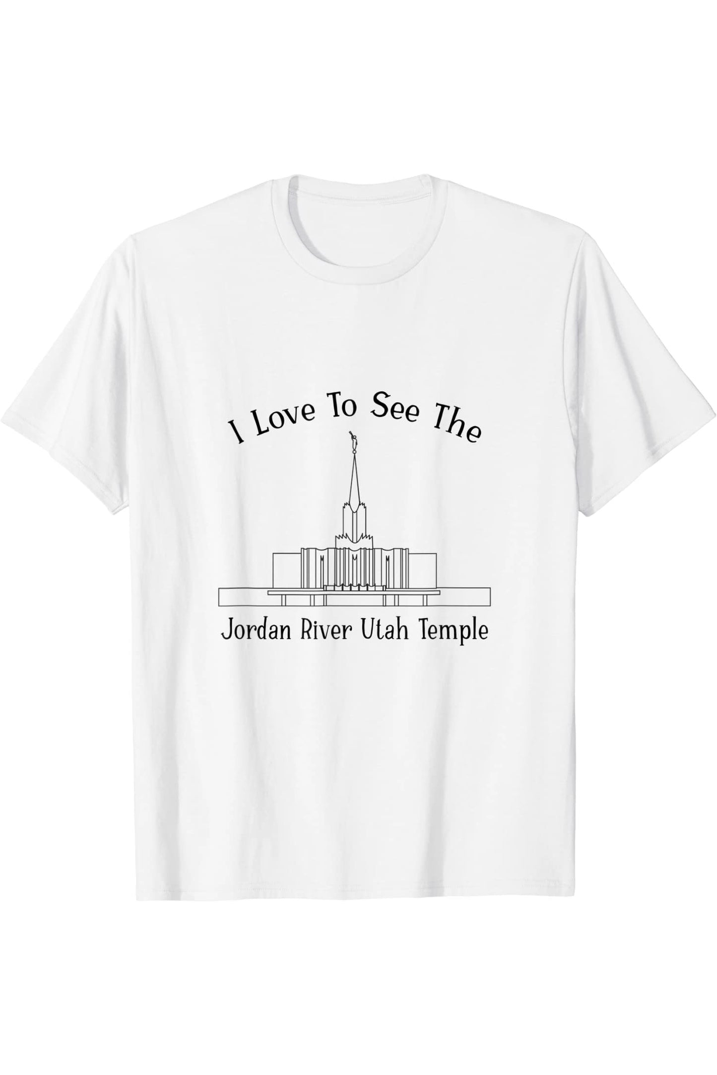 Jordan River Utah Temple T-Shirt - Happy Style (English) US