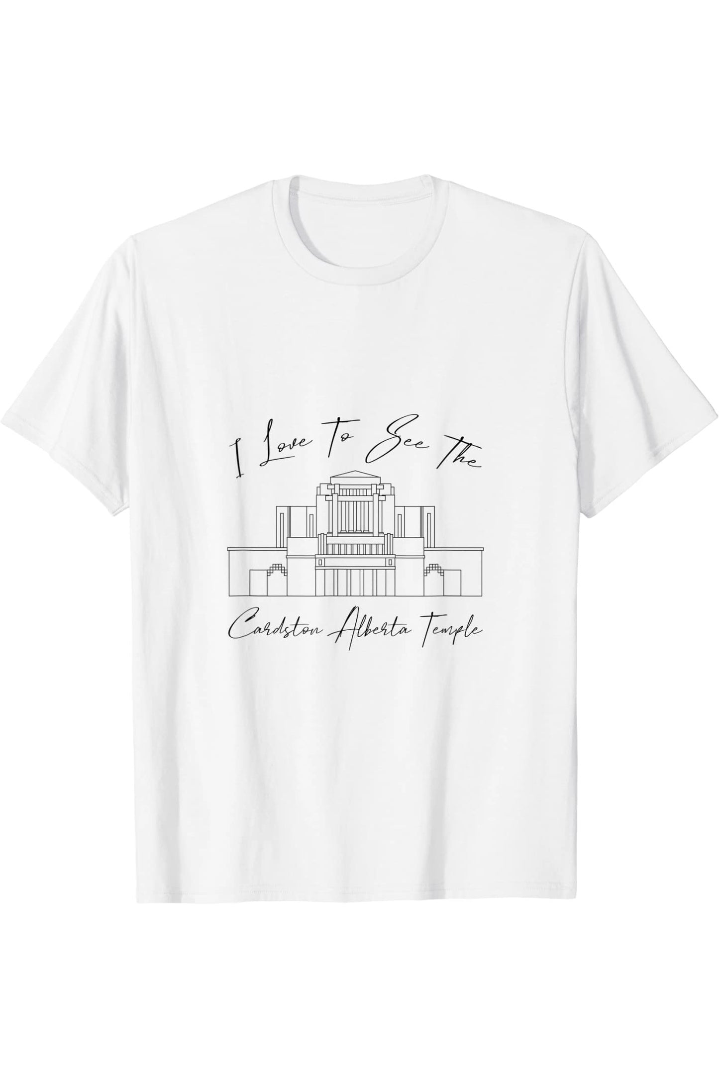 Cardston Alberta Temple T-Shirt - Calligraphy Style (English) US