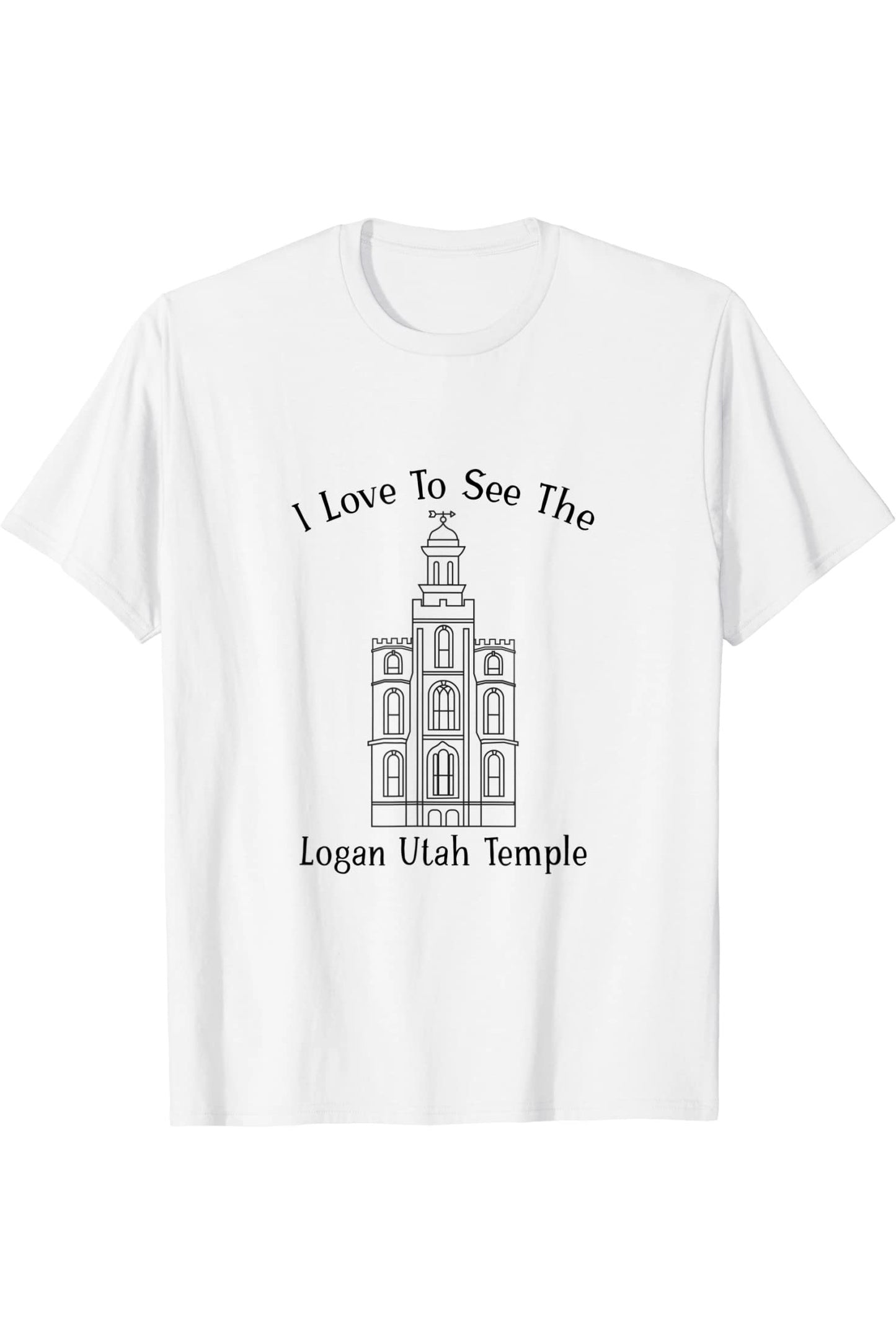 Logan Utah Temple T-Shirt - Happy Style (English) US