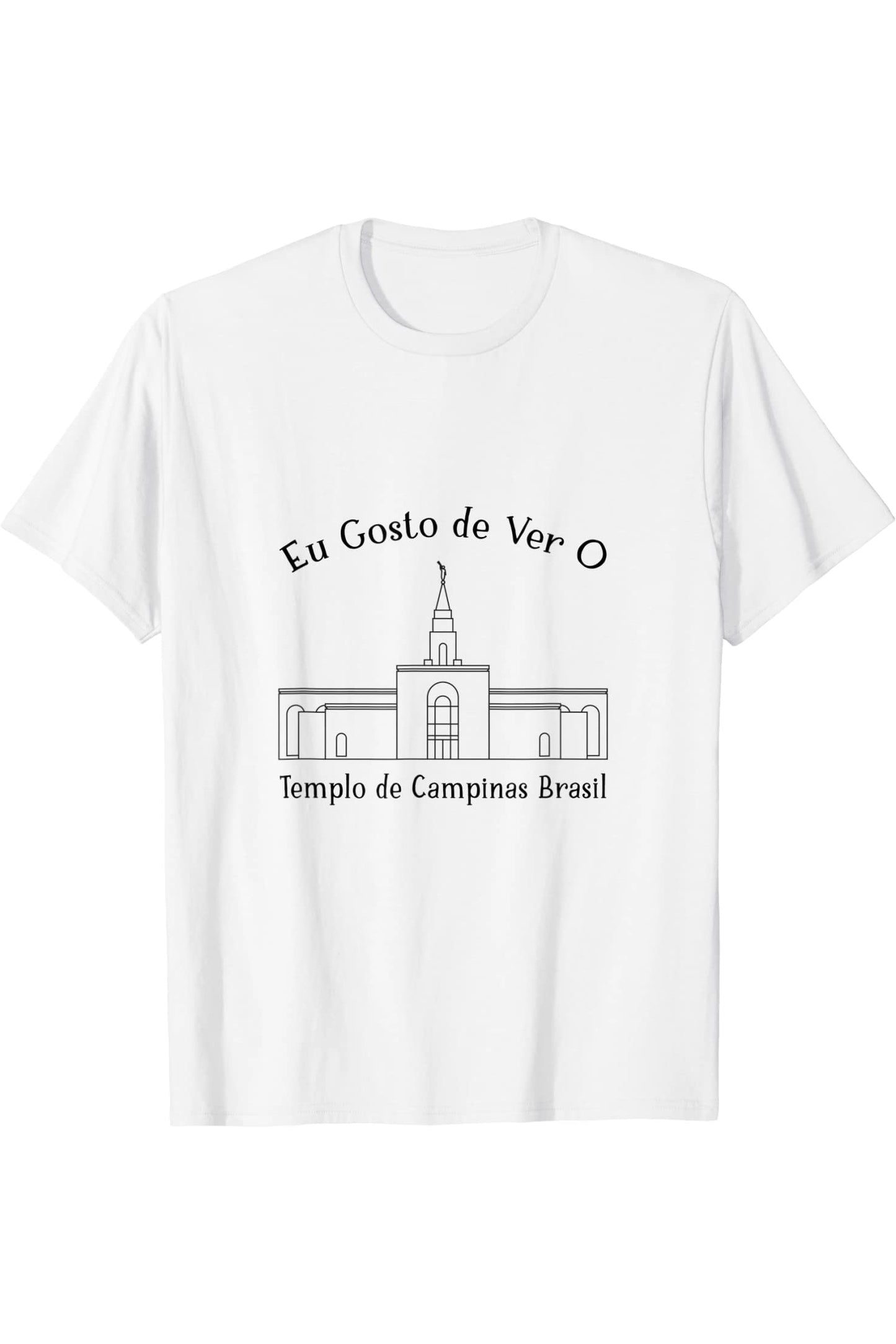 Campinas Brazil Temple T-Shirt - Happy Style (Portuguese) US
