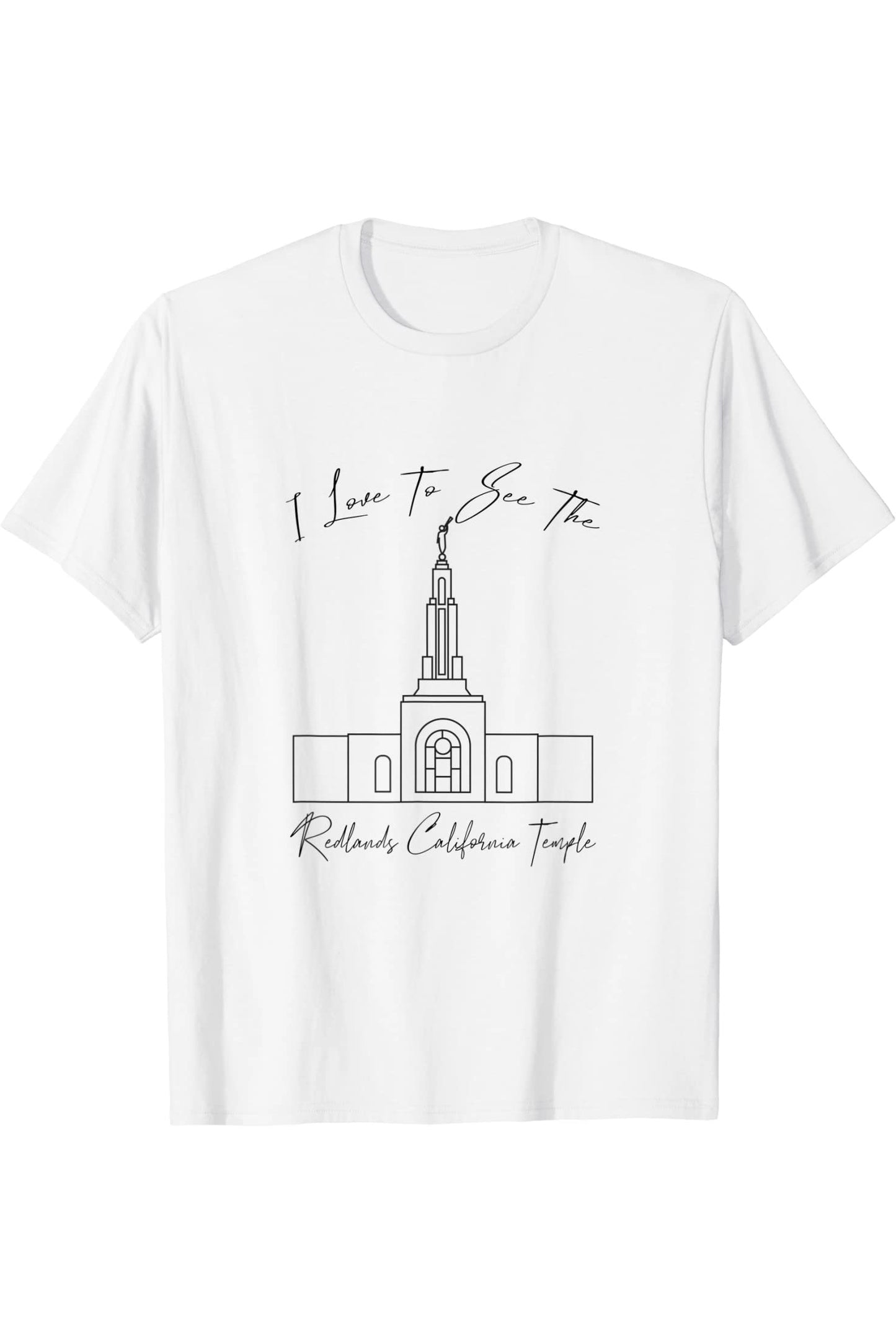 Redlands California Temple T-Shirt - Calligraphy Style (English) US